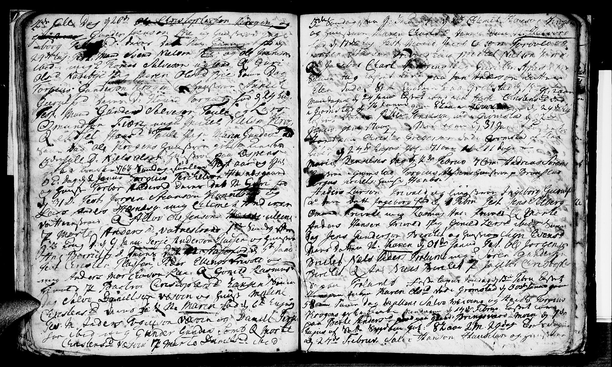 Fjære sokneprestkontor, SAK/1111-0011/F/Fb/L0003: Parish register (copy) no. B 3, 1758-1765, p. 38-39