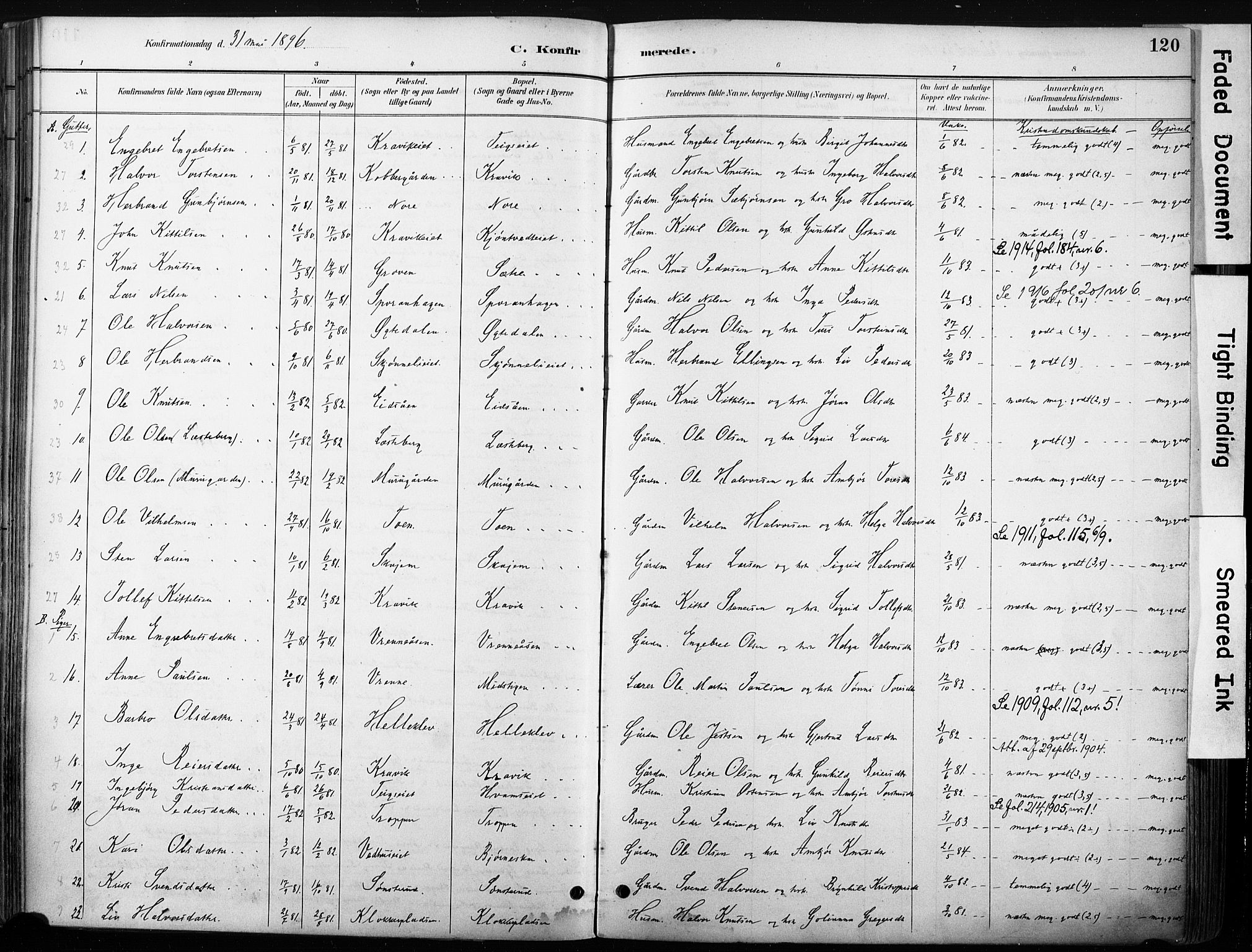 Nore kirkebøker, AV/SAKO-A-238/F/Fb/L0002: Parish register (official) no. II 2, 1886-1906, p. 120