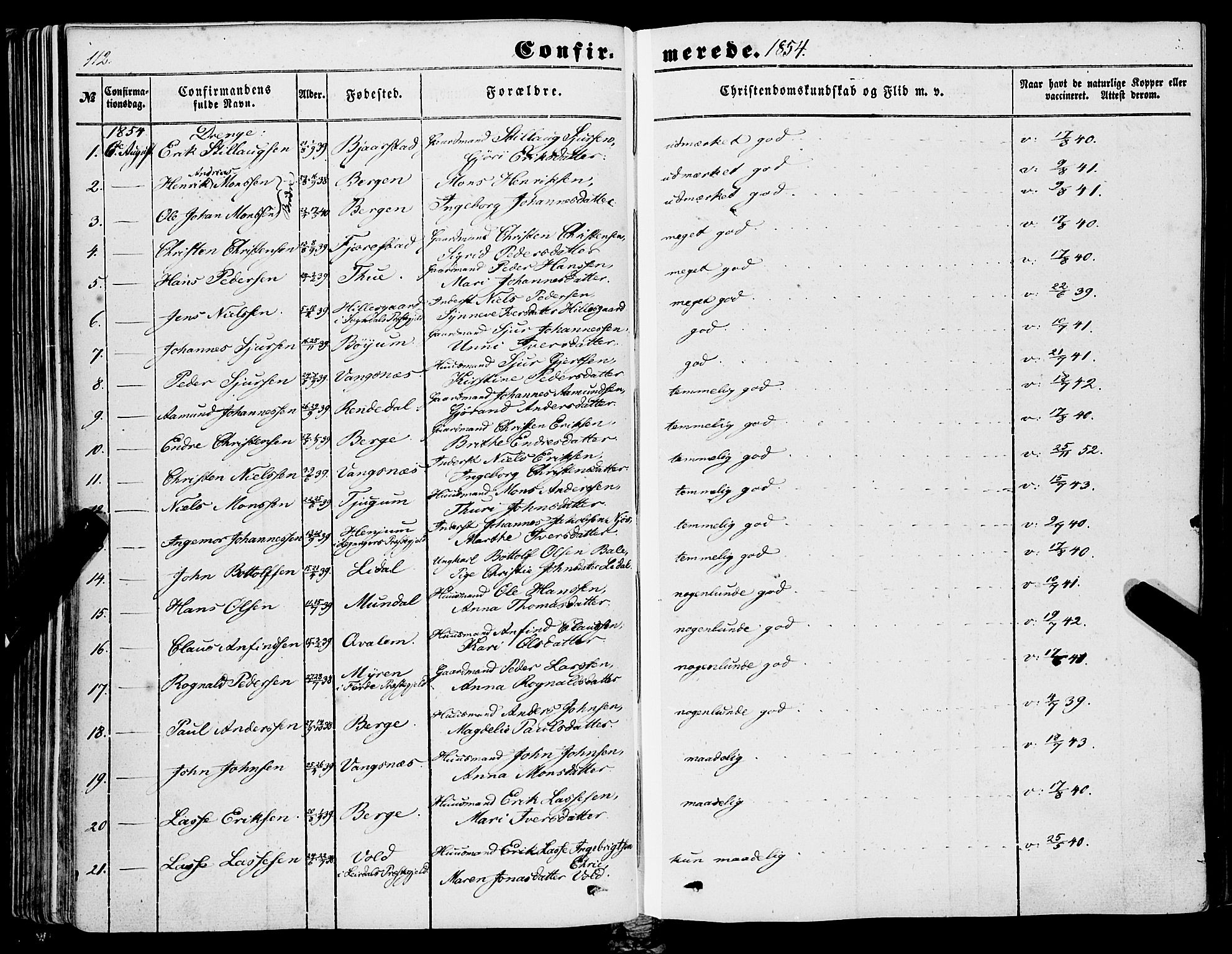 Balestrand sokneprestembete, AV/SAB-A-79601/H/Haa/Haaa/L0002: Parish register (official) no. A 2, 1847-1866, p. 112