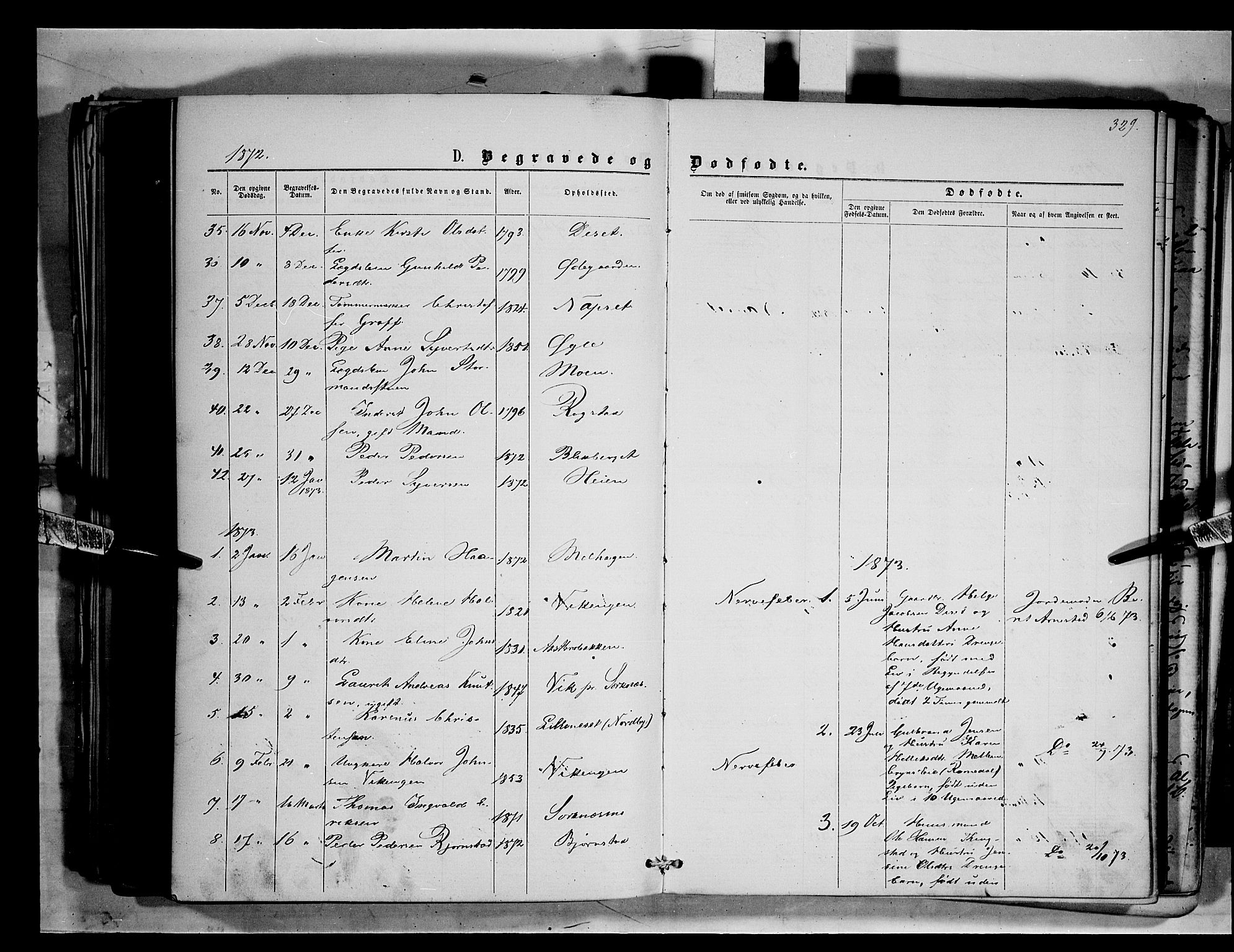 Åmot prestekontor, Hedmark, SAH/PREST-056/H/Ha/Haa/L0008: Parish register (official) no. 8, 1862-1875, p. 329