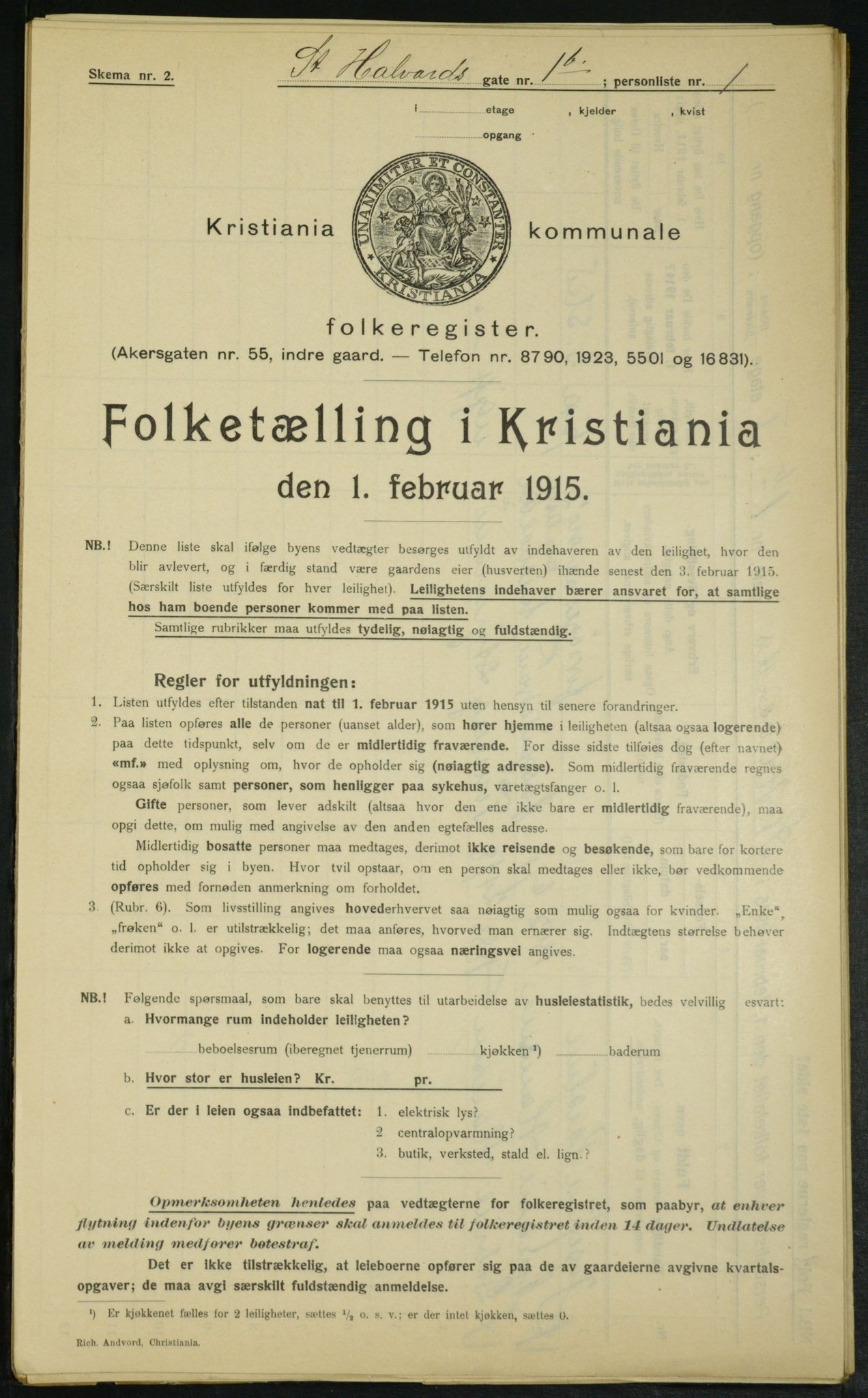 OBA, Municipal Census 1915 for Kristiania, 1915, p. 87060