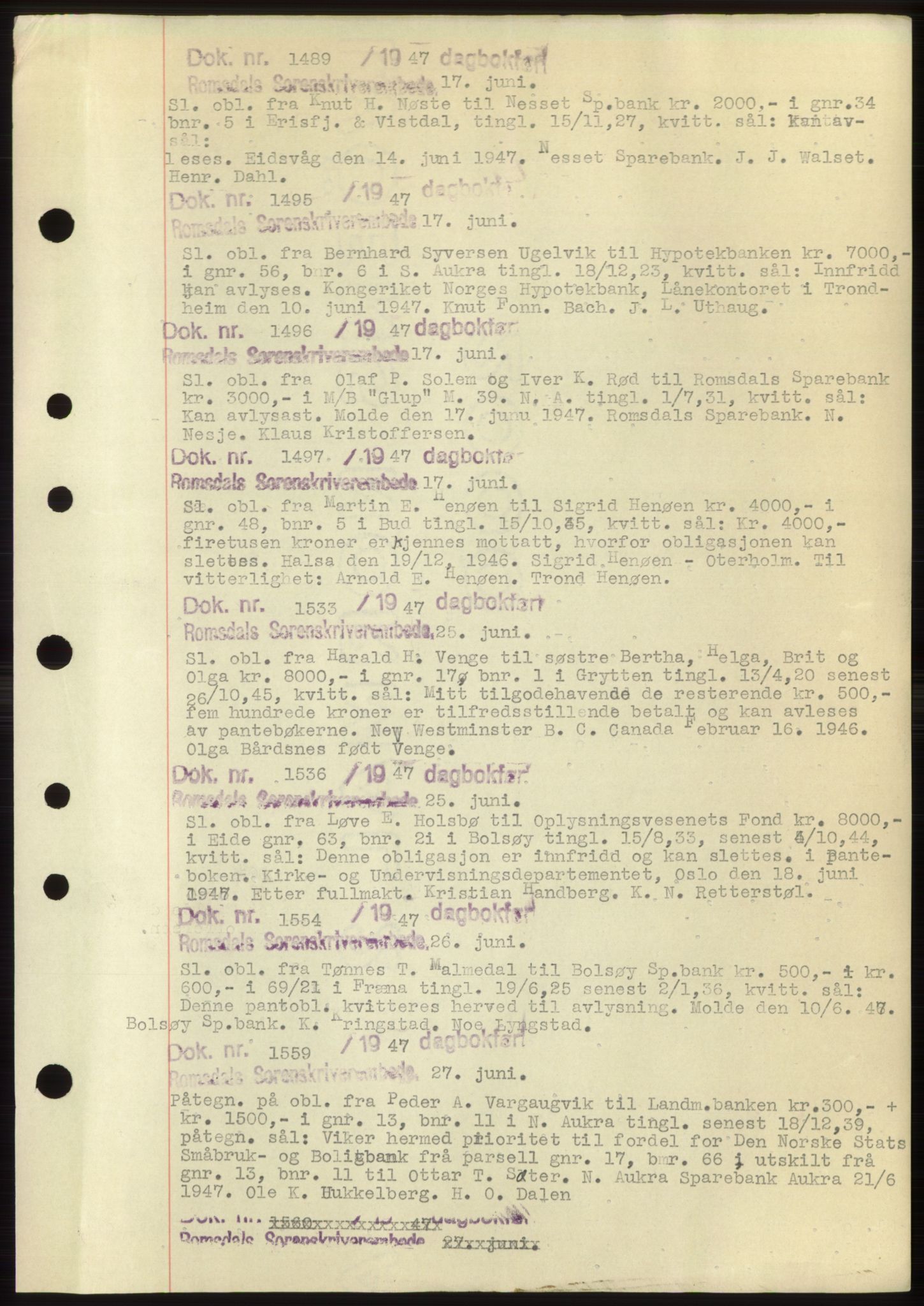 Romsdal sorenskriveri, AV/SAT-A-4149/1/2/2C: Mortgage book no. C1b, 1946-1949, Deed date: 17.06.1947