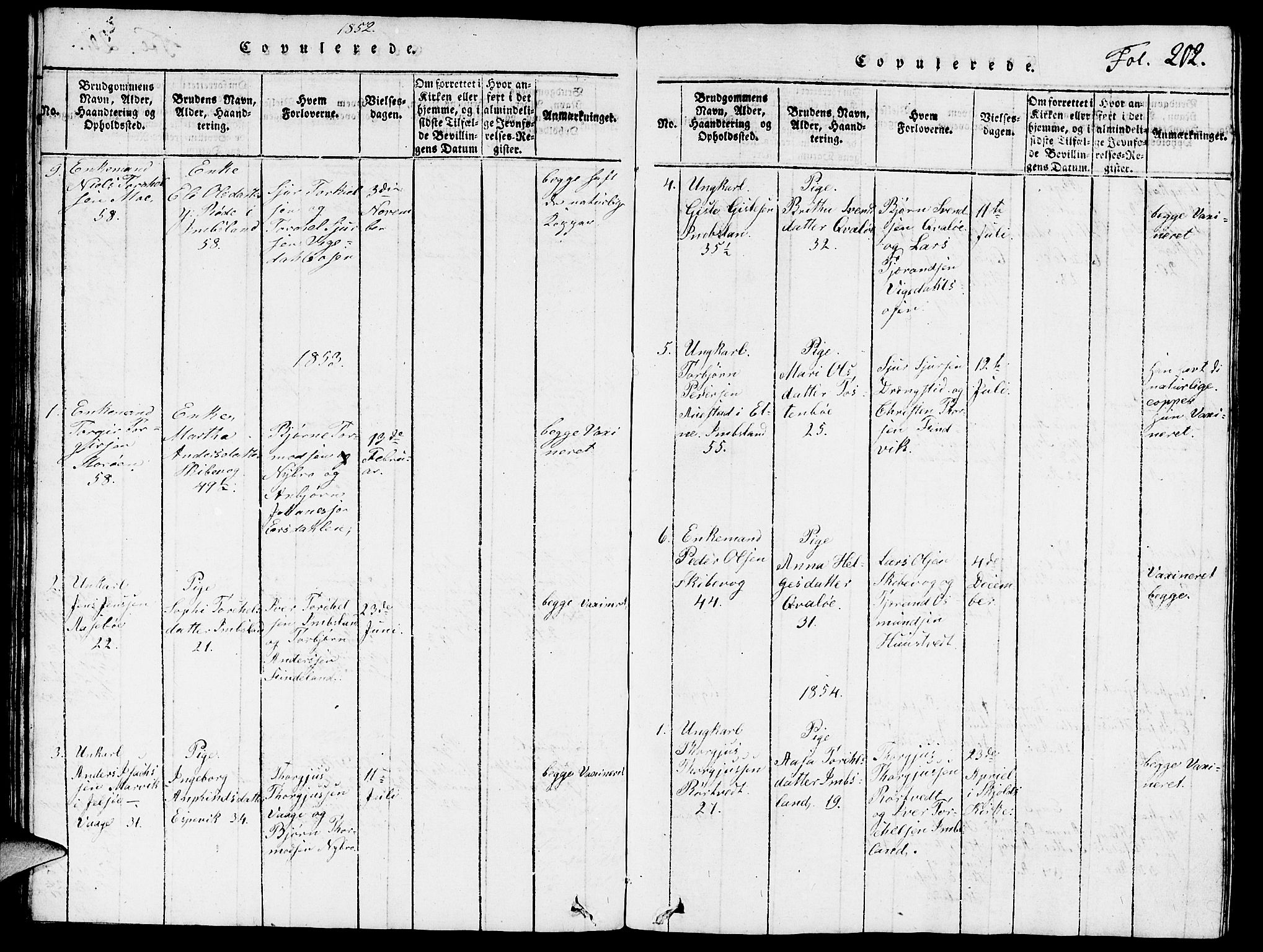 Vikedal sokneprestkontor, AV/SAST-A-101840/01/V: Parish register (copy) no. B 3, 1816-1867, p. 202