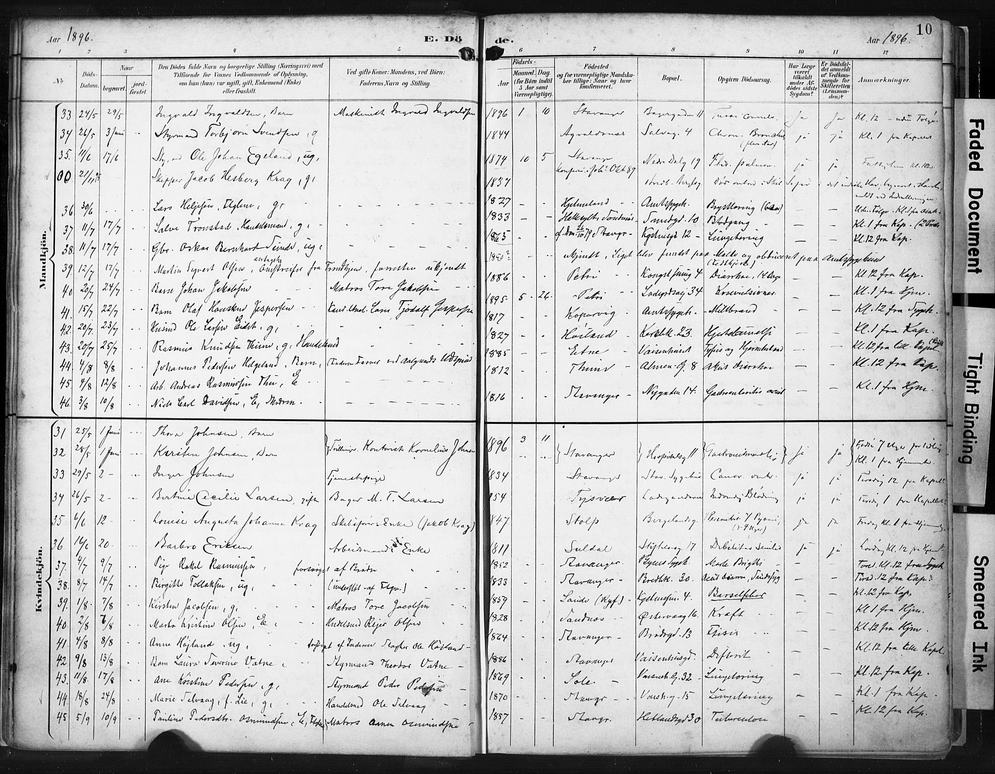 St. Petri sokneprestkontor, SAST/A-101813/001/30/30BA/L0022: Parish register (official) no. A 22, 1895-1919, p. 10