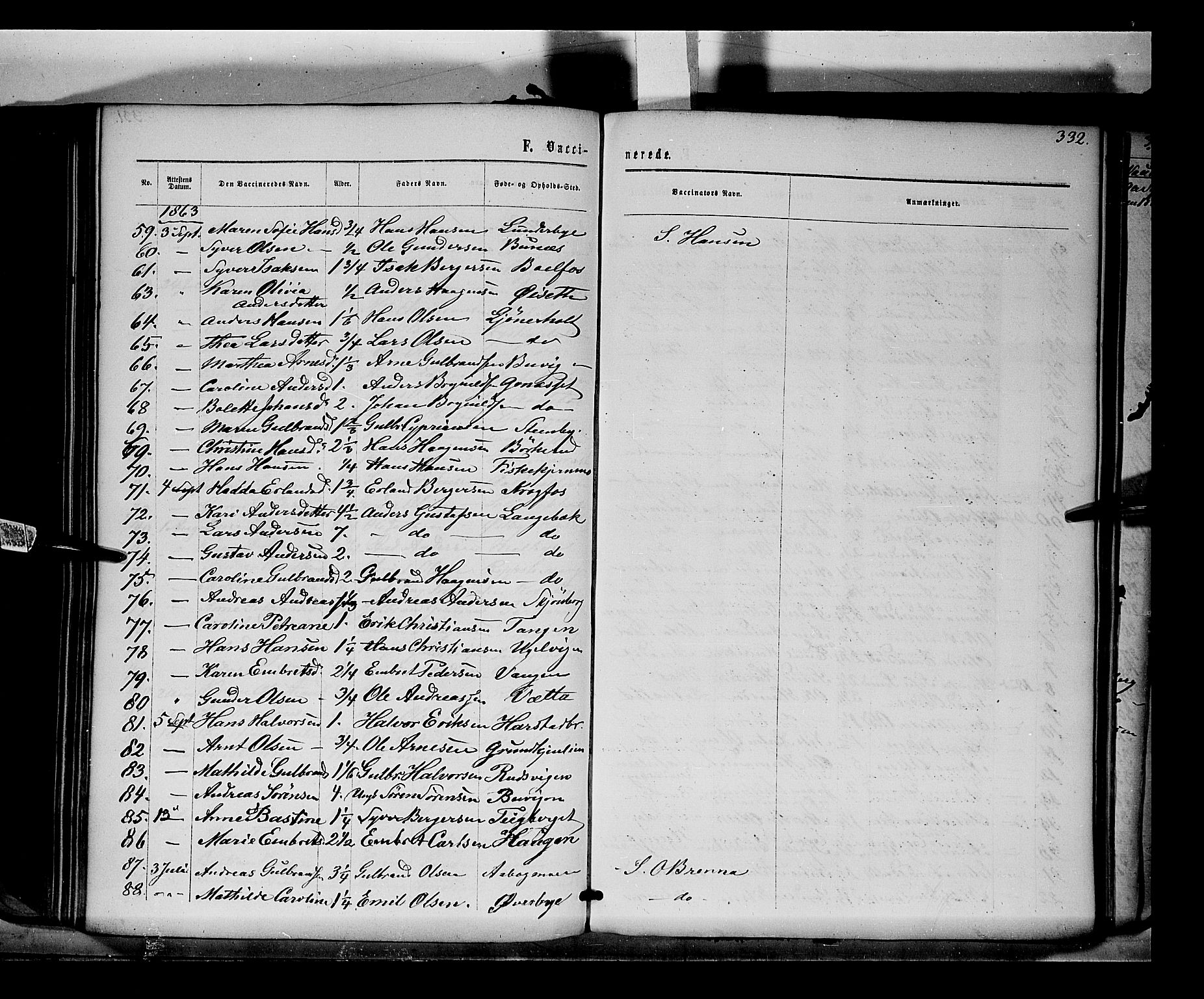 Eidskog prestekontor, AV/SAH-PREST-026/H/Ha/Haa/L0001: Parish register (official) no. 1, 1860-1867, p. 332