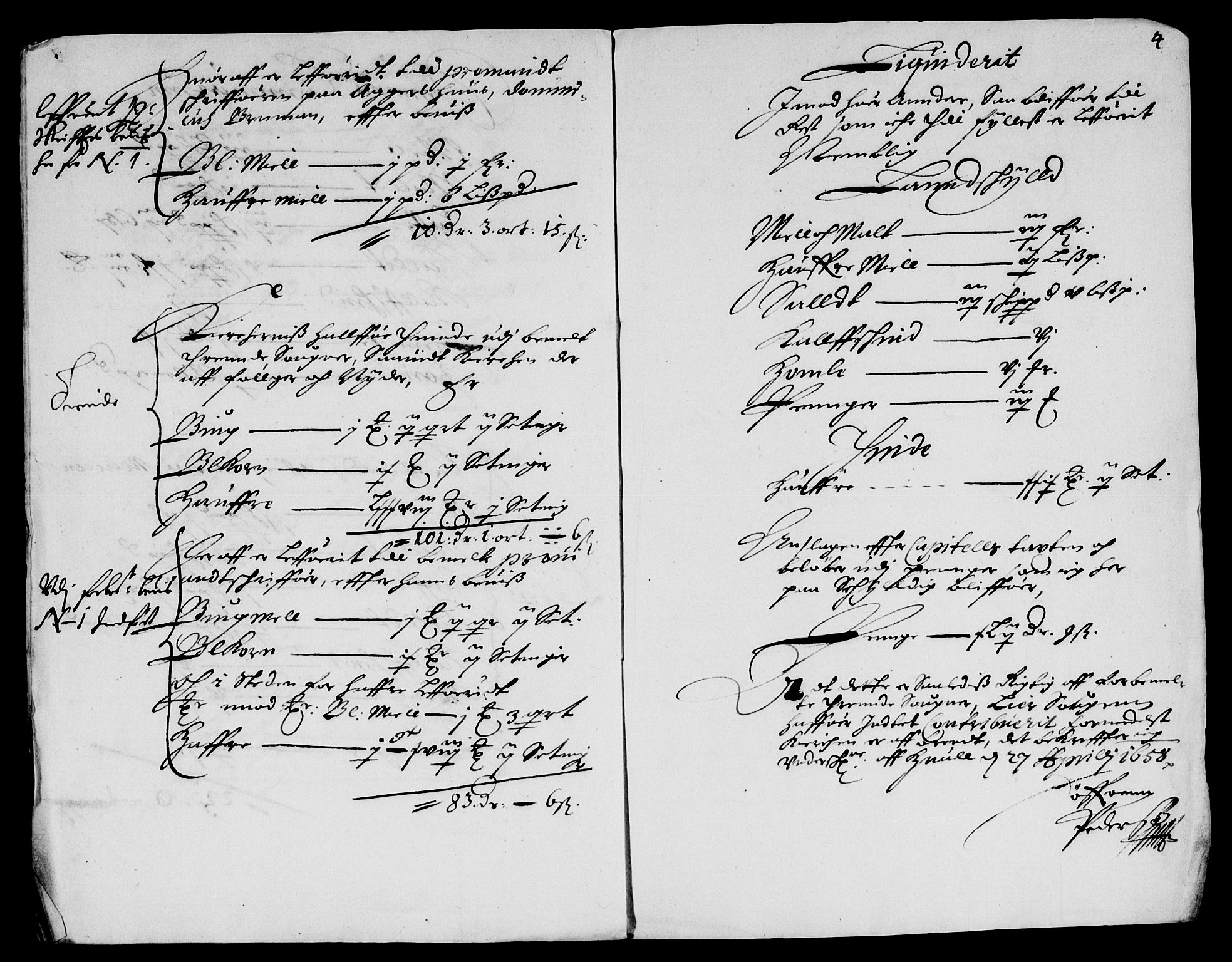 Rentekammeret inntil 1814, Reviderte regnskaper, Lensregnskaper, AV/RA-EA-5023/R/Rb/Rba/L0246: Akershus len, 1657-1659