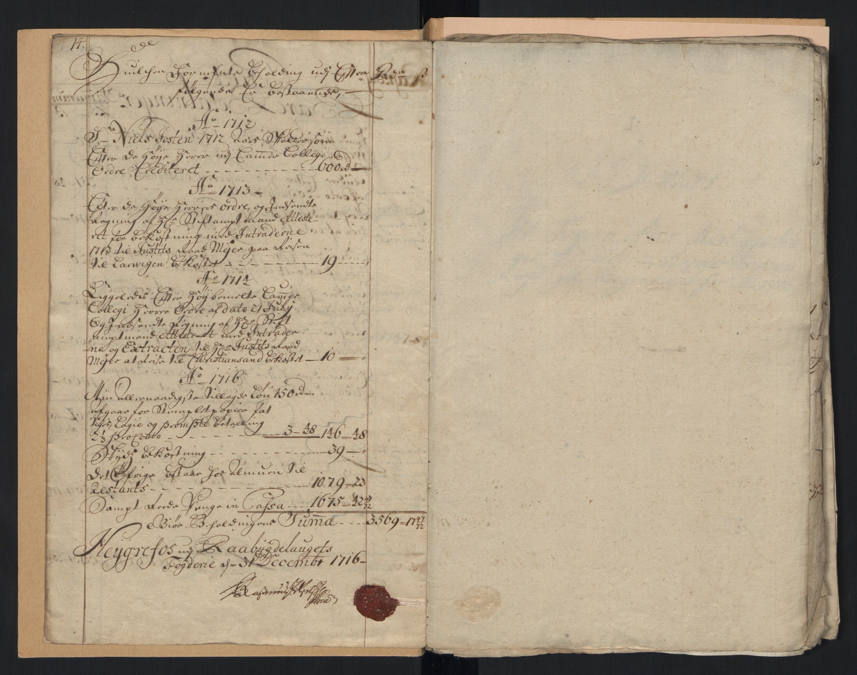 Rentekammeret inntil 1814, Reviderte regnskaper, Fogderegnskap, RA/EA-4092/R40/L2452: Fogderegnskap Råbyggelag, 1716-1717, p. 9