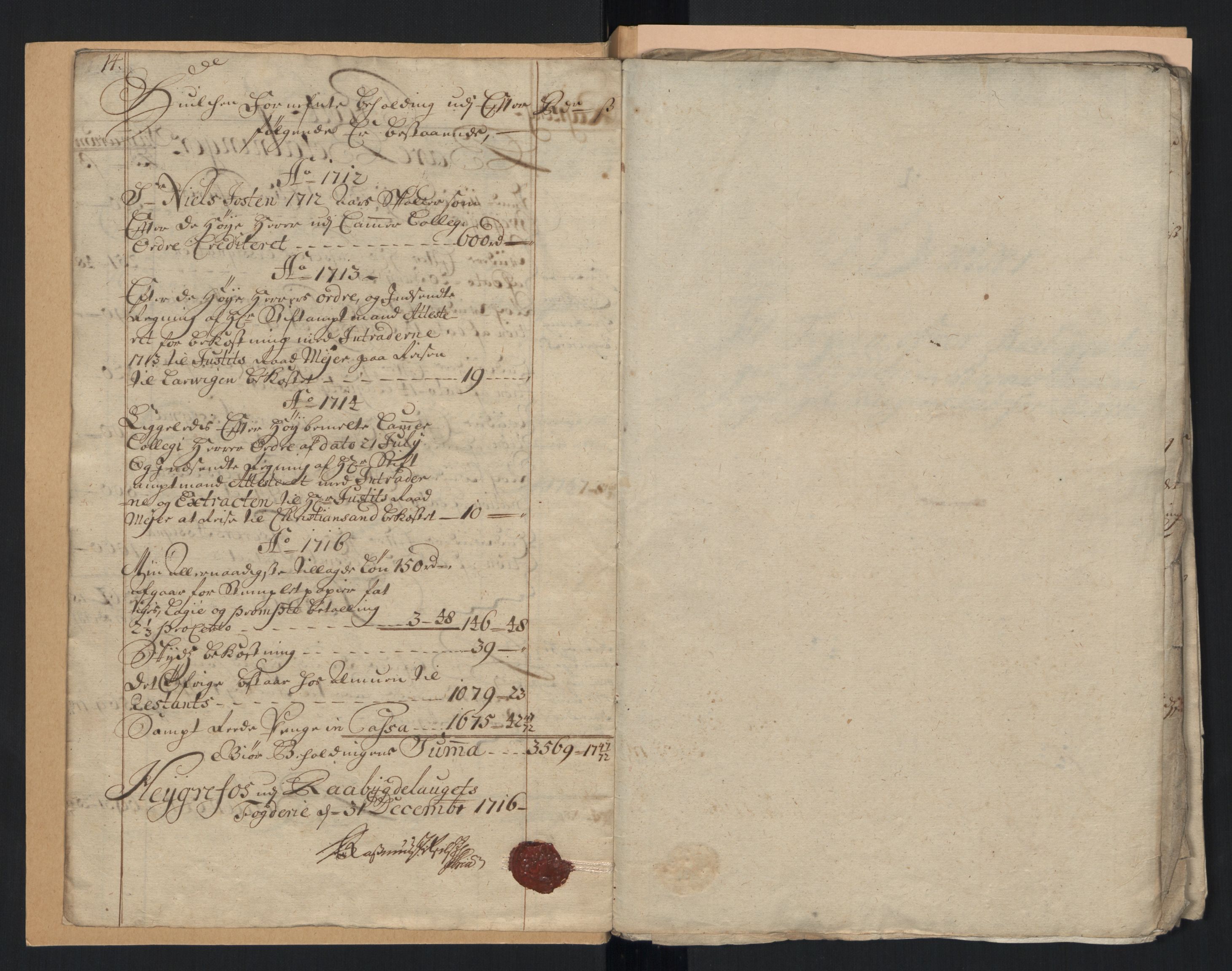 Rentekammeret inntil 1814, Reviderte regnskaper, Fogderegnskap, AV/RA-EA-4092/R40/L2452: Fogderegnskap Råbyggelag, 1716-1717, p. 9