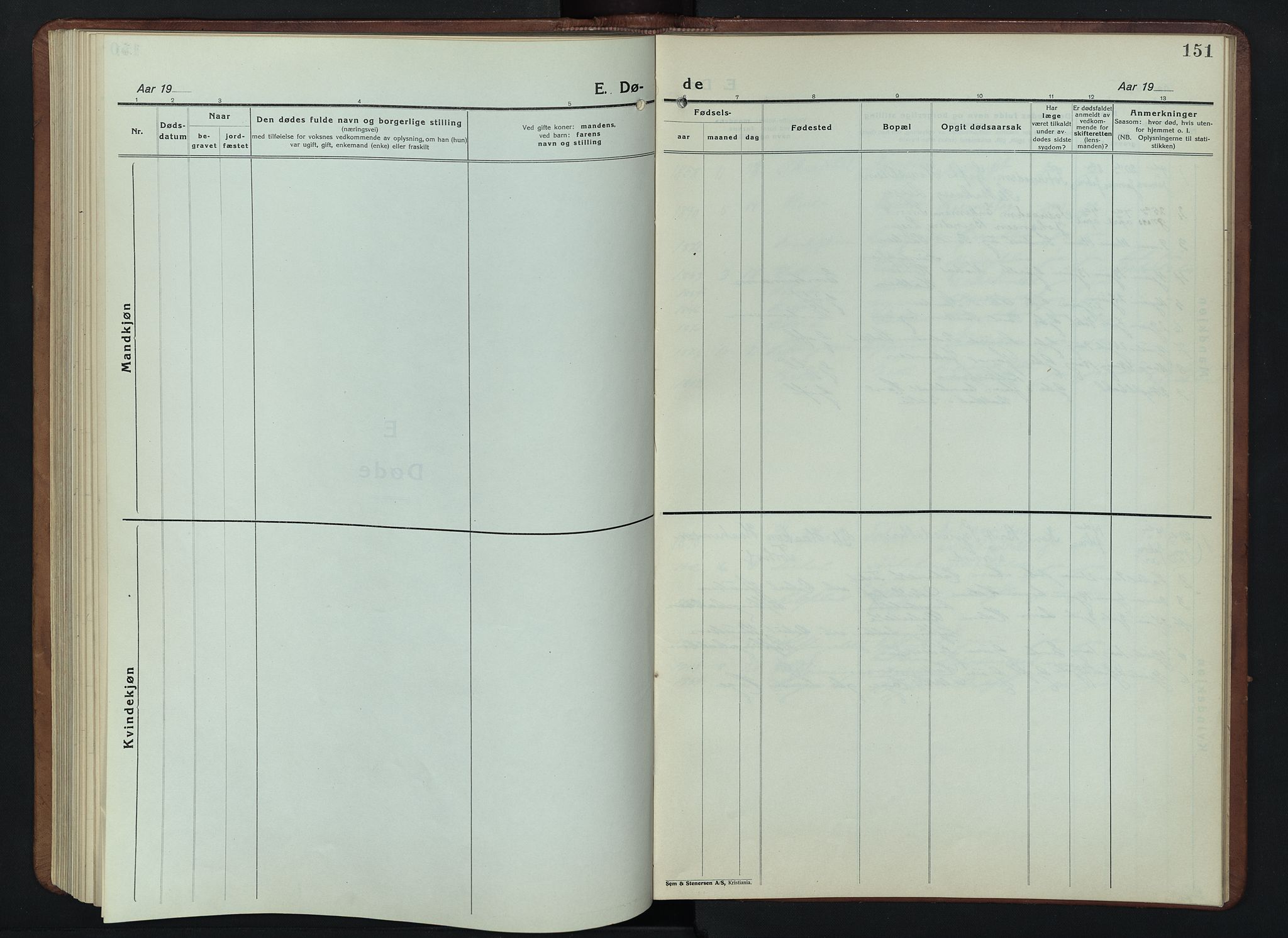 Lesja prestekontor, SAH/PREST-068/H/Ha/Hab/L0009: Parish register (copy) no. 9, 1924-1947, p. 151