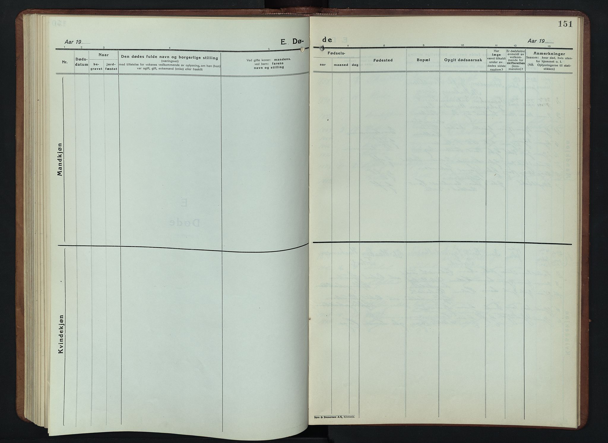 Lesja prestekontor, AV/SAH-PREST-068/H/Ha/Hab/L0009: Parish register (copy) no. 9, 1924-1947, p. 151