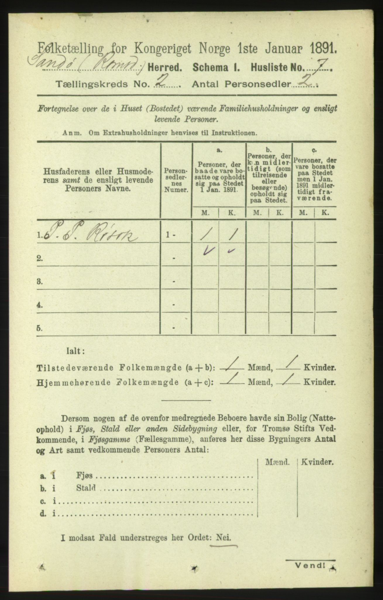 RA, 1891 census for 1546 Sandøy, 1891, p. 474