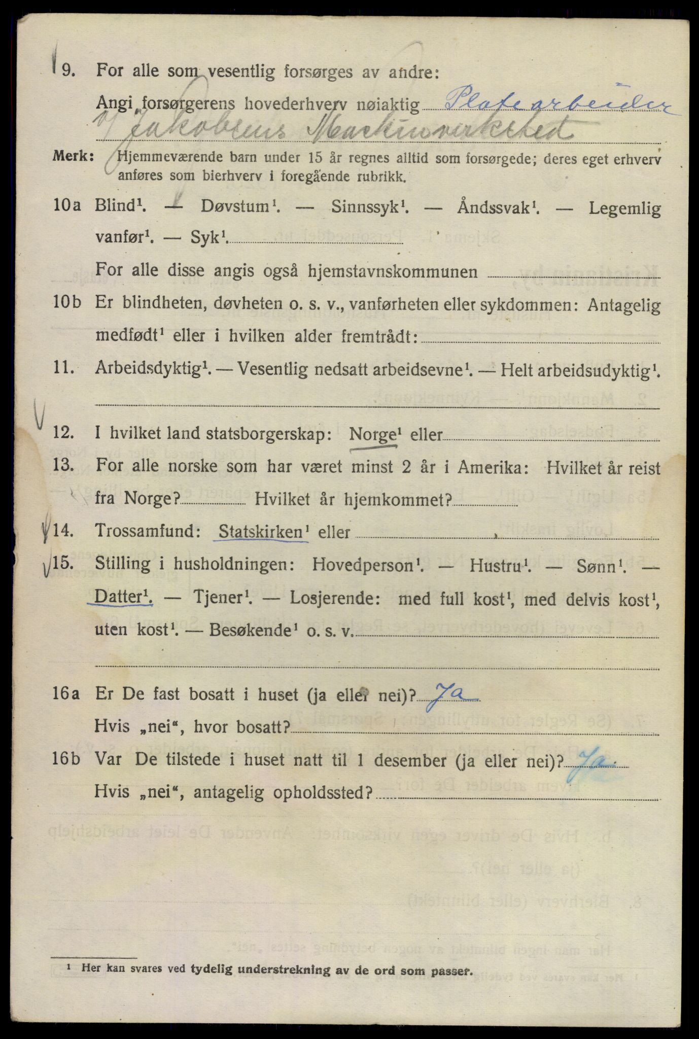 SAO, 1920 census for Kristiania, 1920, p. 458490