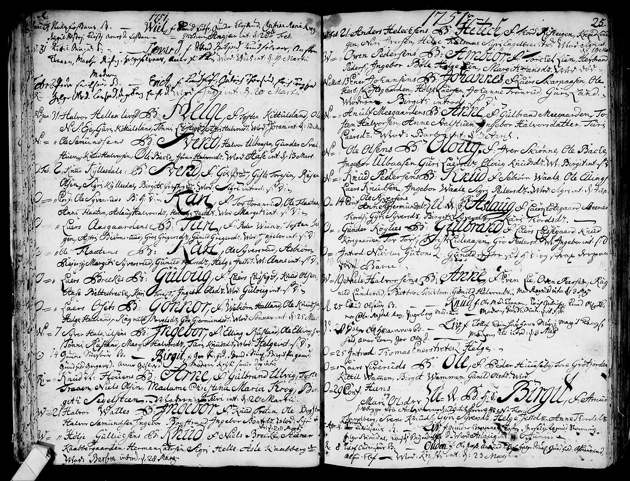 Rollag kirkebøker, SAKO/A-240/F/Fa/L0003: Parish register (official) no. I 3, 1743-1778, p. 25