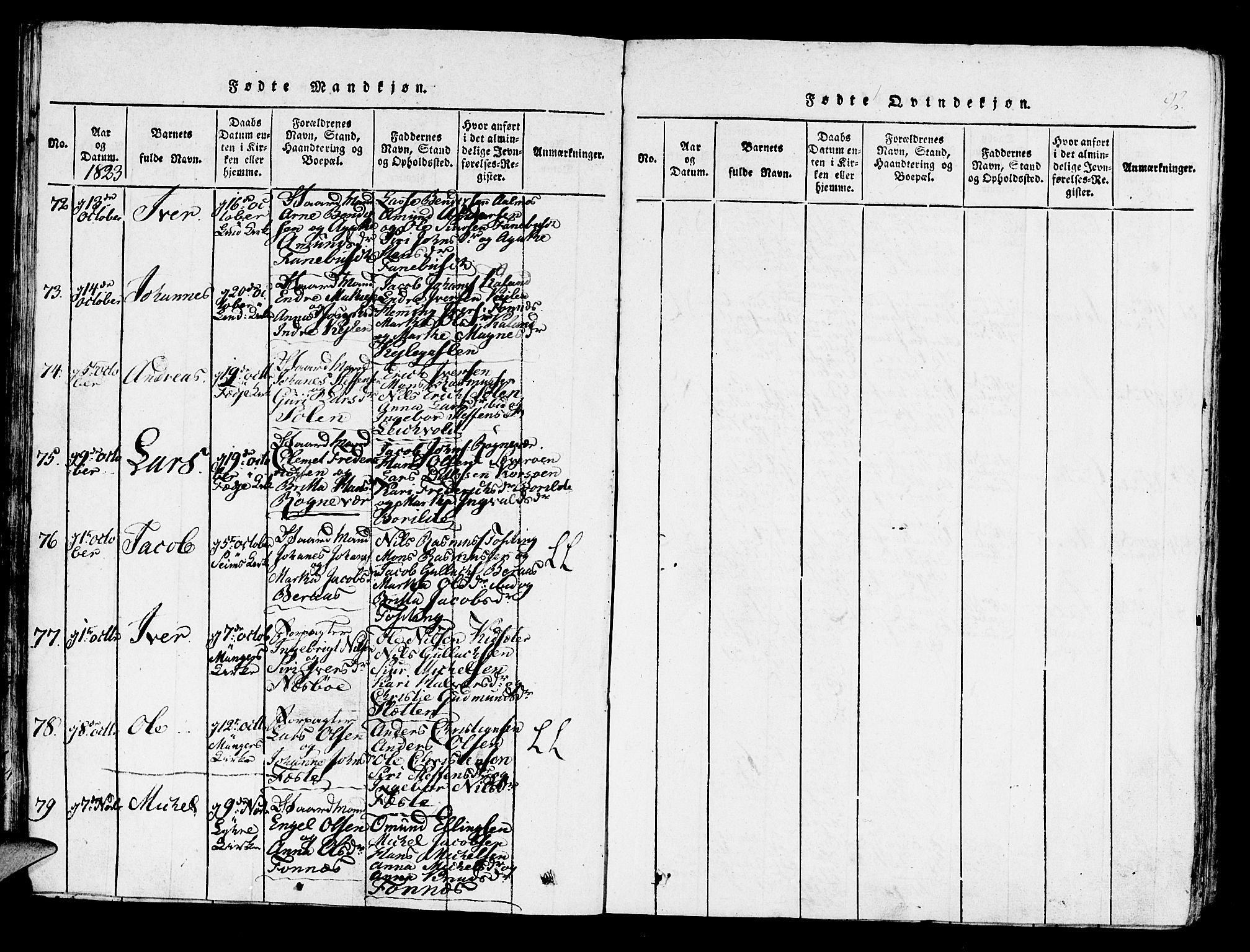 Lindås Sokneprestembete, AV/SAB-A-76701/H/Haa/Haaa/L0007: Parish register (official) no. A 7, 1816-1823, p. 92