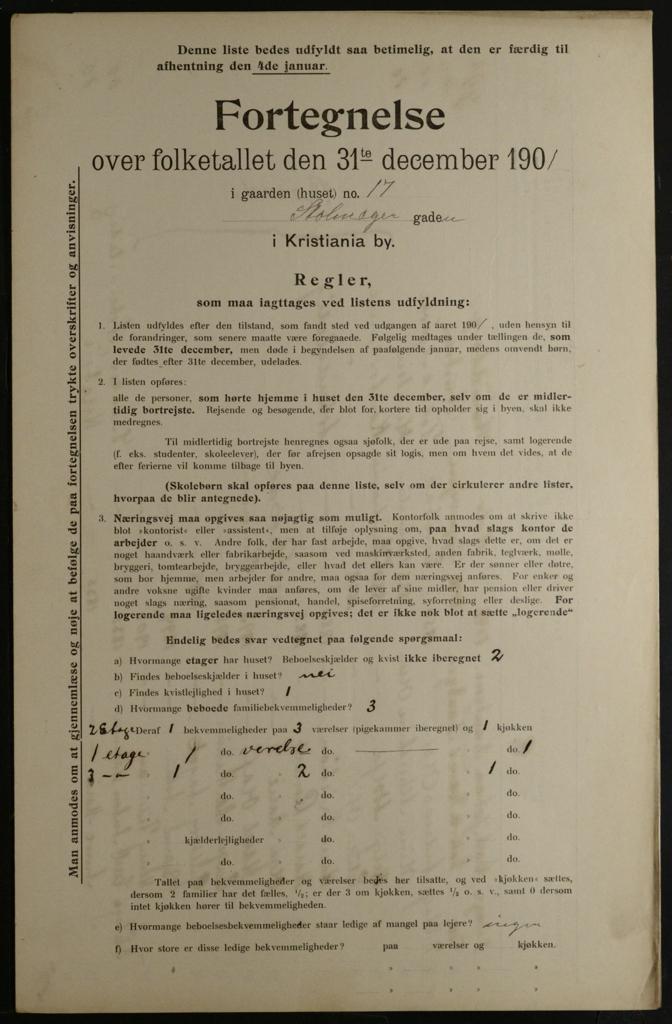 OBA, Municipal Census 1901 for Kristiania, 1901, p. 15757