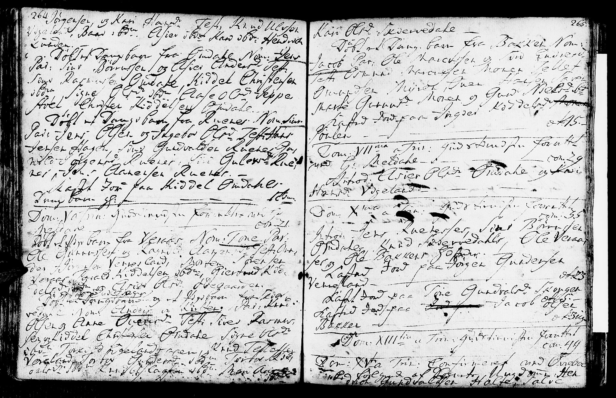 Vennesla sokneprestkontor, SAK/1111-0045/Fa/Fab/L0001: Parish register (official) no. A 1, 1741-1794, p. 264-265