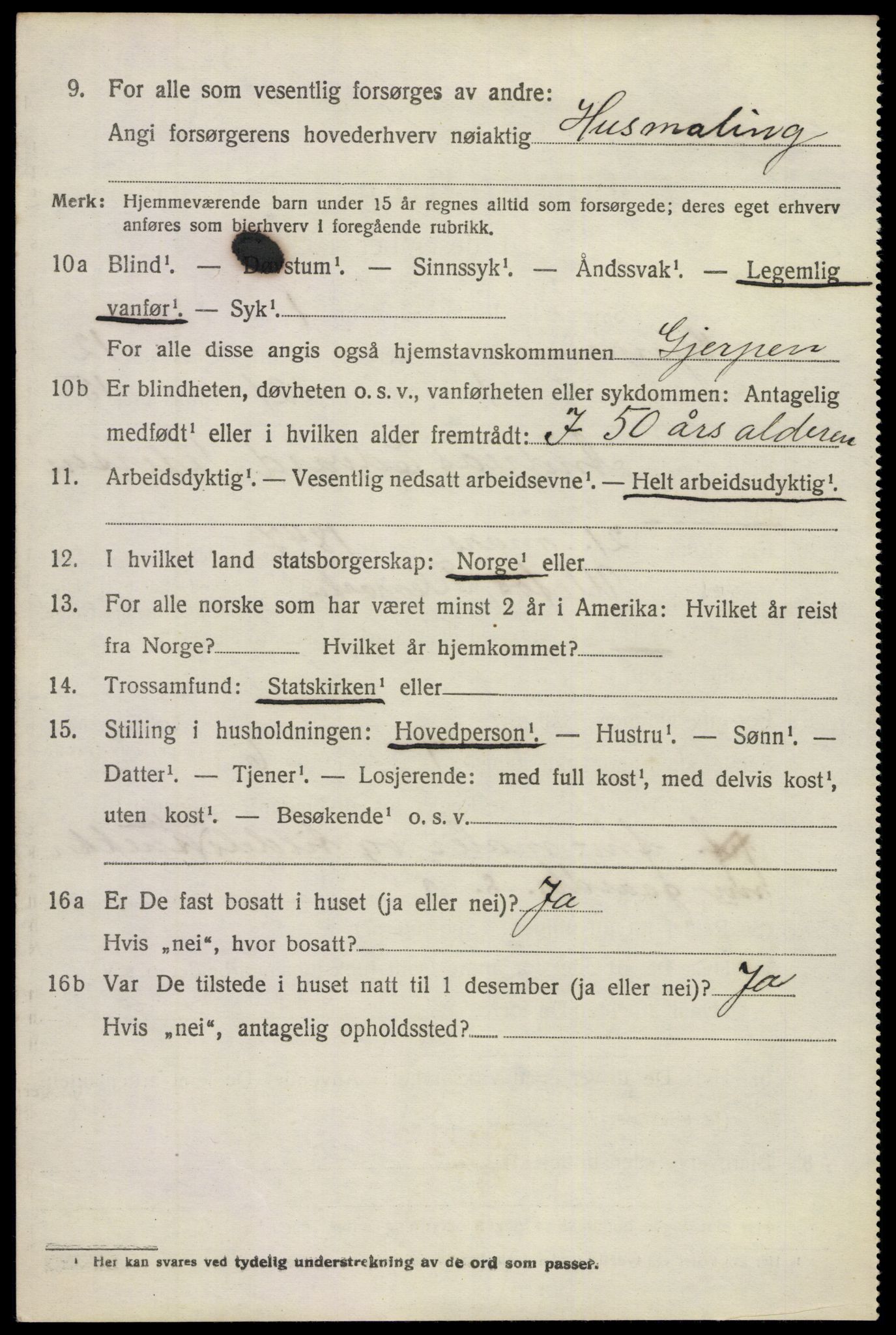 SAKO, 1920 census for Gjerpen, 1920, p. 13573