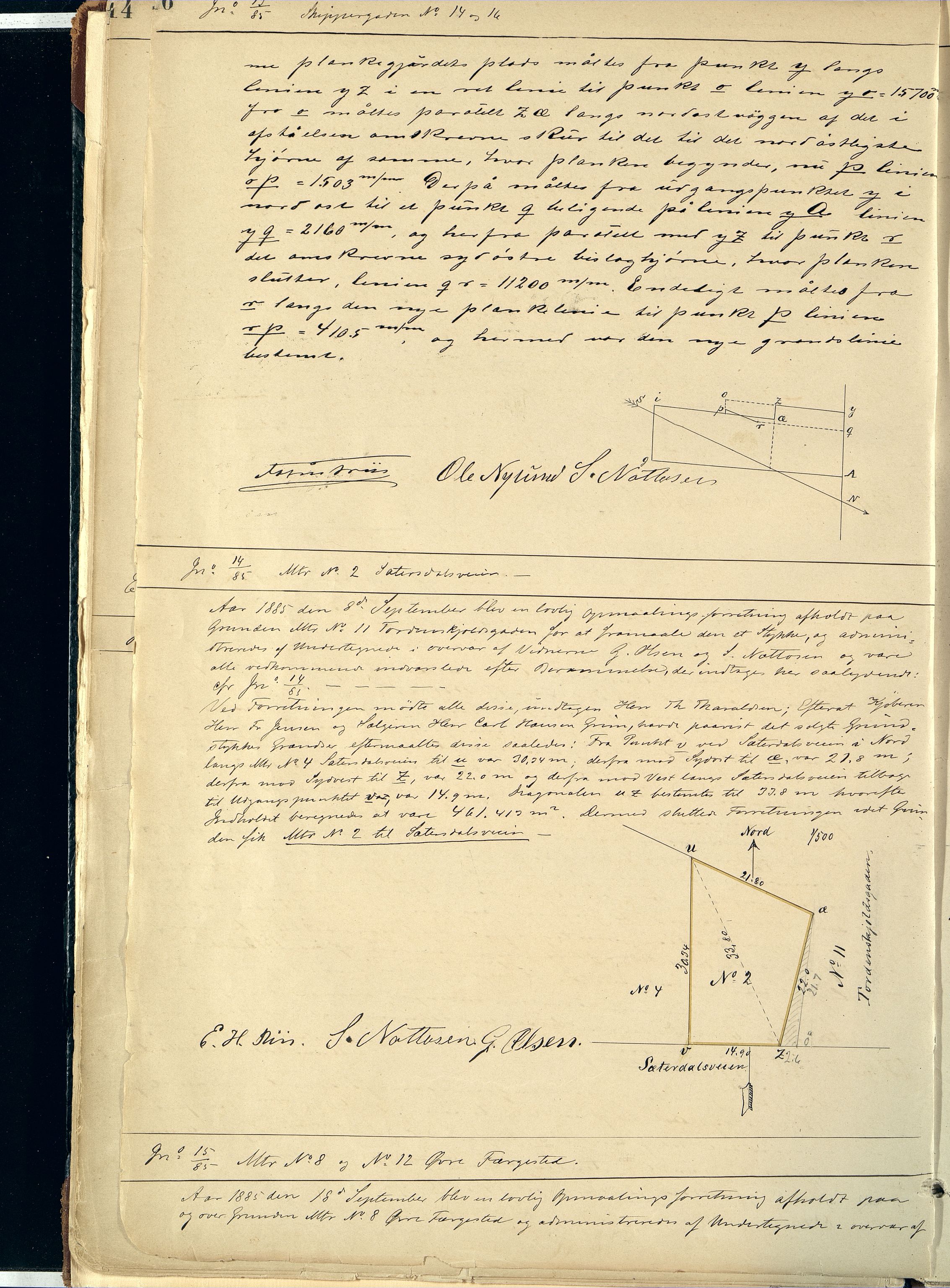 Kristiansand By - Magistraten, ARKSOR/1001KG122/I/Ic/L0008: Grunnmålingsprotokoll nr.6 (d), 1884-1908