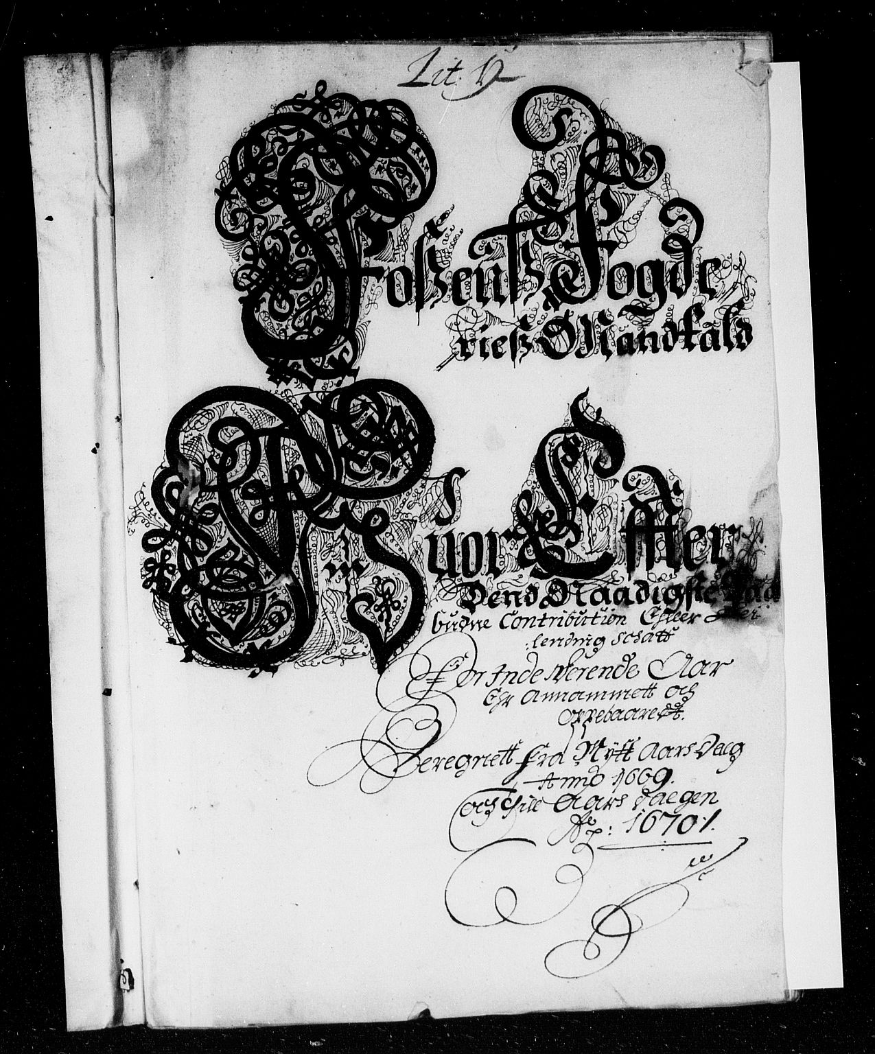 Rentekammeret inntil 1814, Reviderte regnskaper, Stiftamtstueregnskaper, Trondheim stiftamt og Nordland amt, AV/RA-EA-6044/R/Rd/L0027: Trondheim stiftamt, 1669