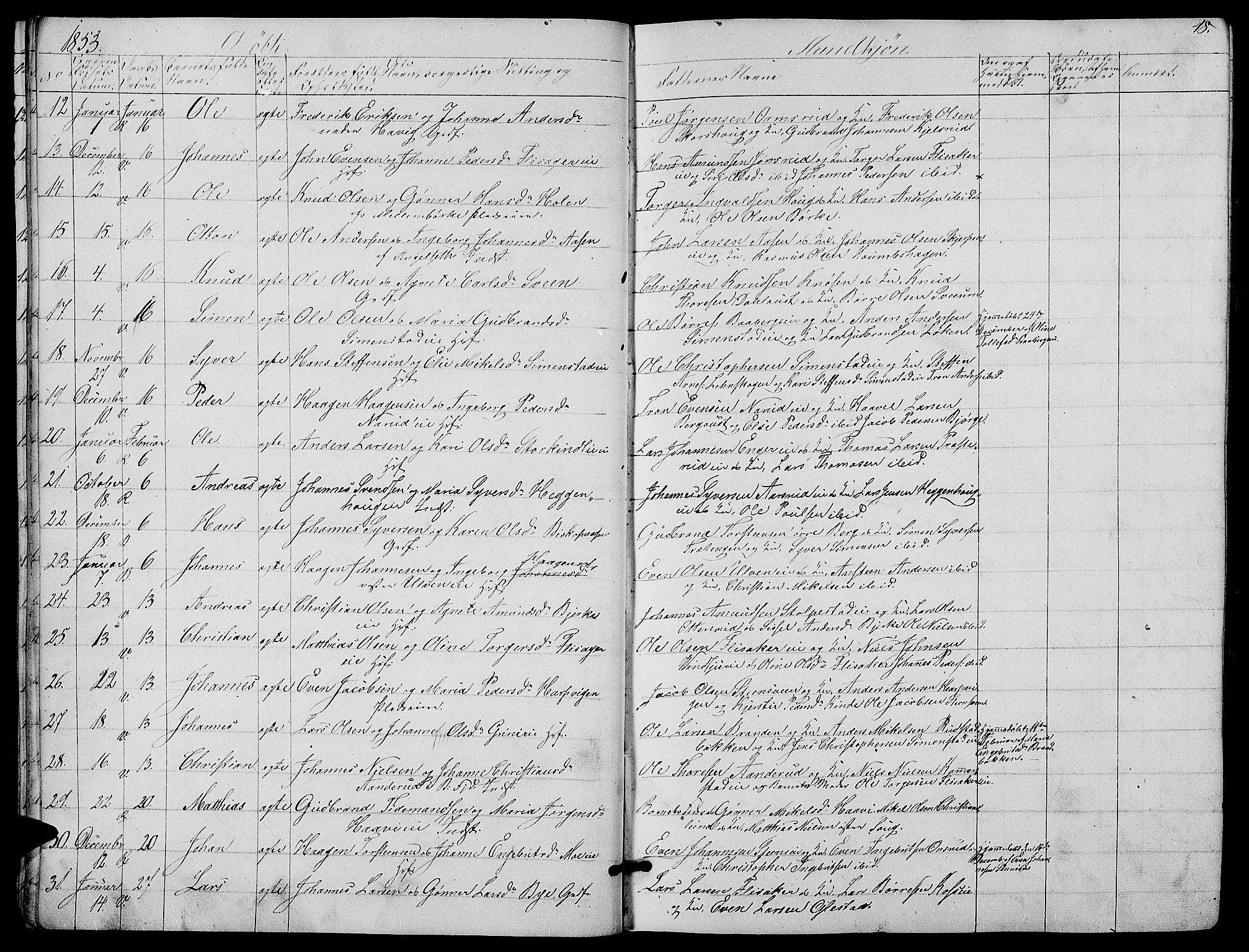 Ringsaker prestekontor, AV/SAH-PREST-014/L/La/L0006: Parish register (copy) no. 6, 1851-1860, p. 18