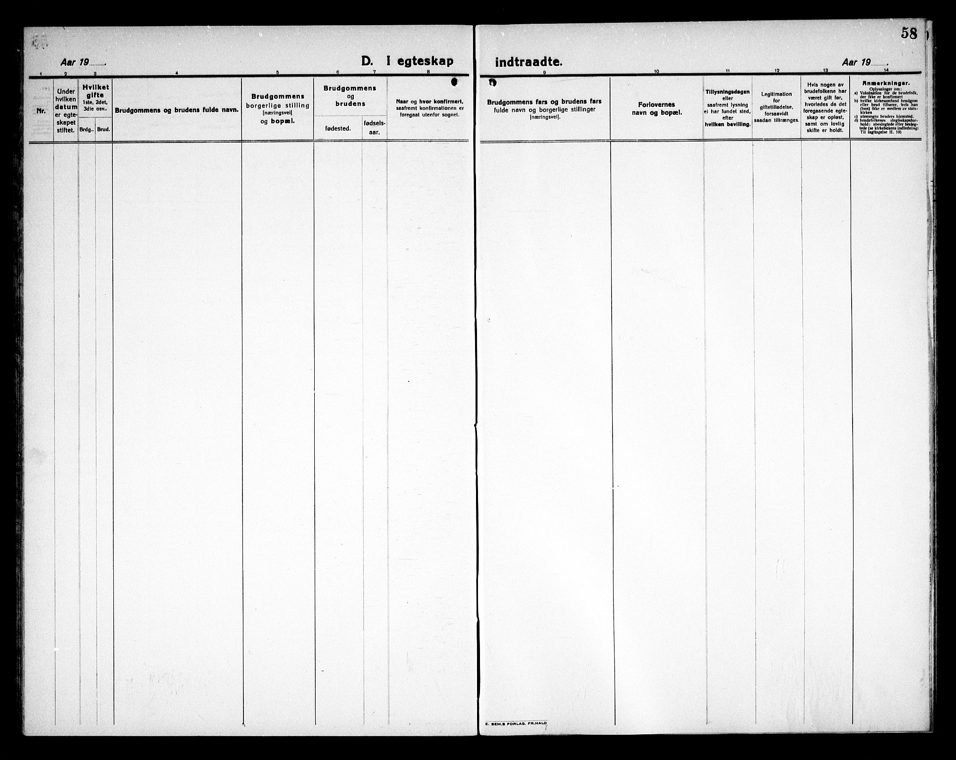 Rødenes prestekontor Kirkebøker, SAO/A-2005/G/Gb/L0003: Parish register (copy) no. II 3, 1922-1936, p. 58