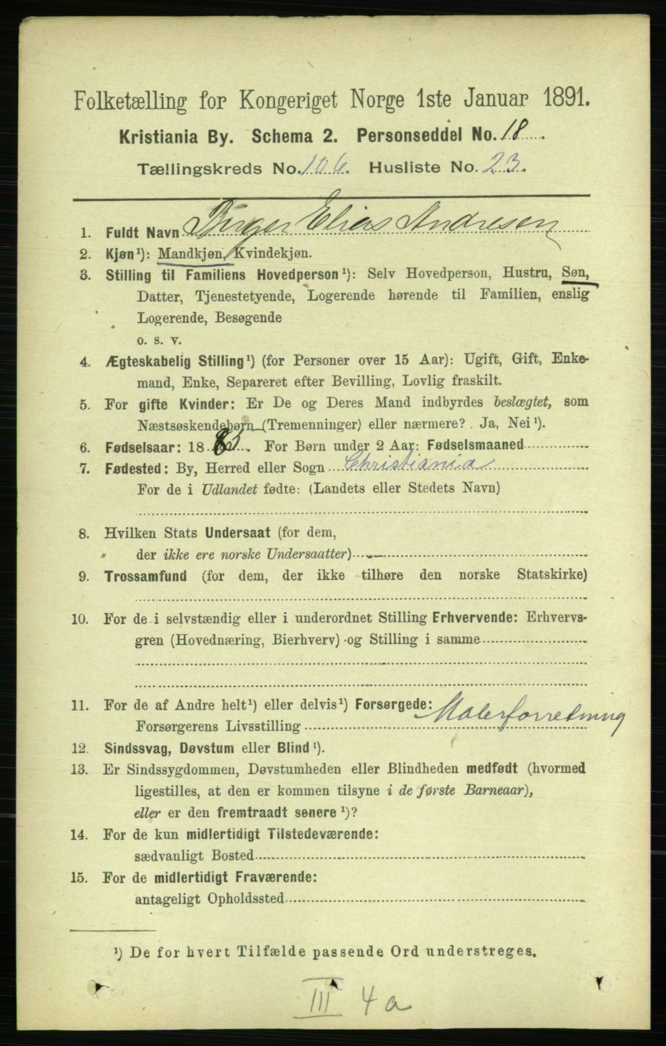 RA, 1891 census for 0301 Kristiania, 1891, p. 54392