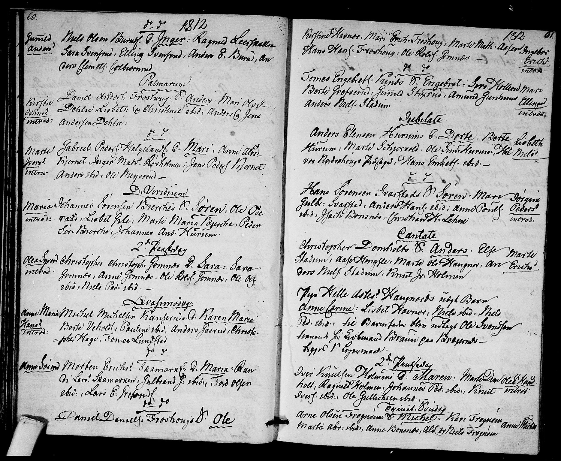 Hole kirkebøker, SAKO/A-228/F/Fa/L0003: Parish register (official) no. I 3, 1805-1814, p. 60-61