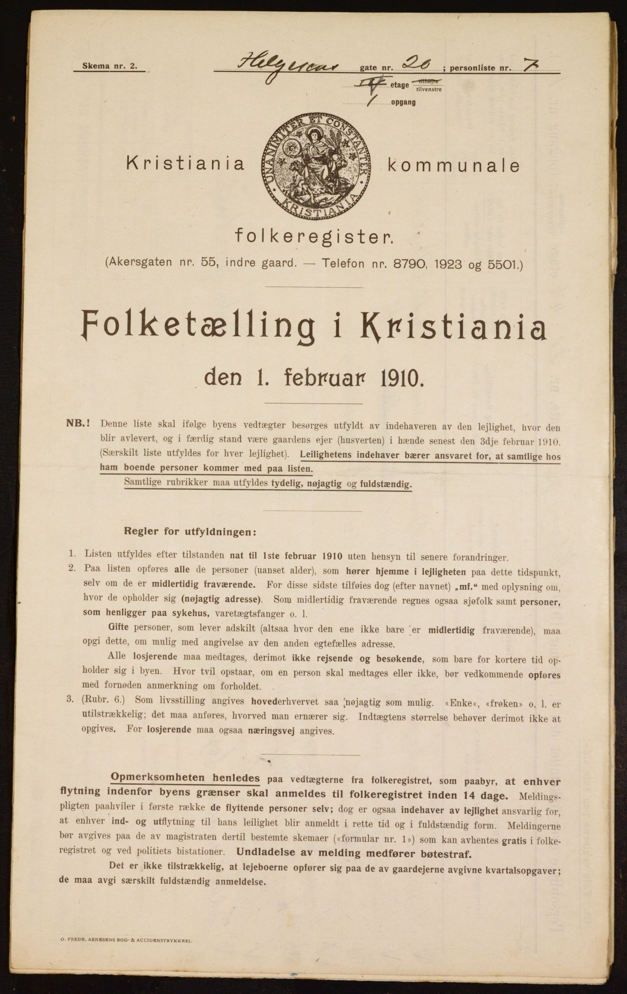 OBA, Municipal Census 1910 for Kristiania, 1910, p. 36647