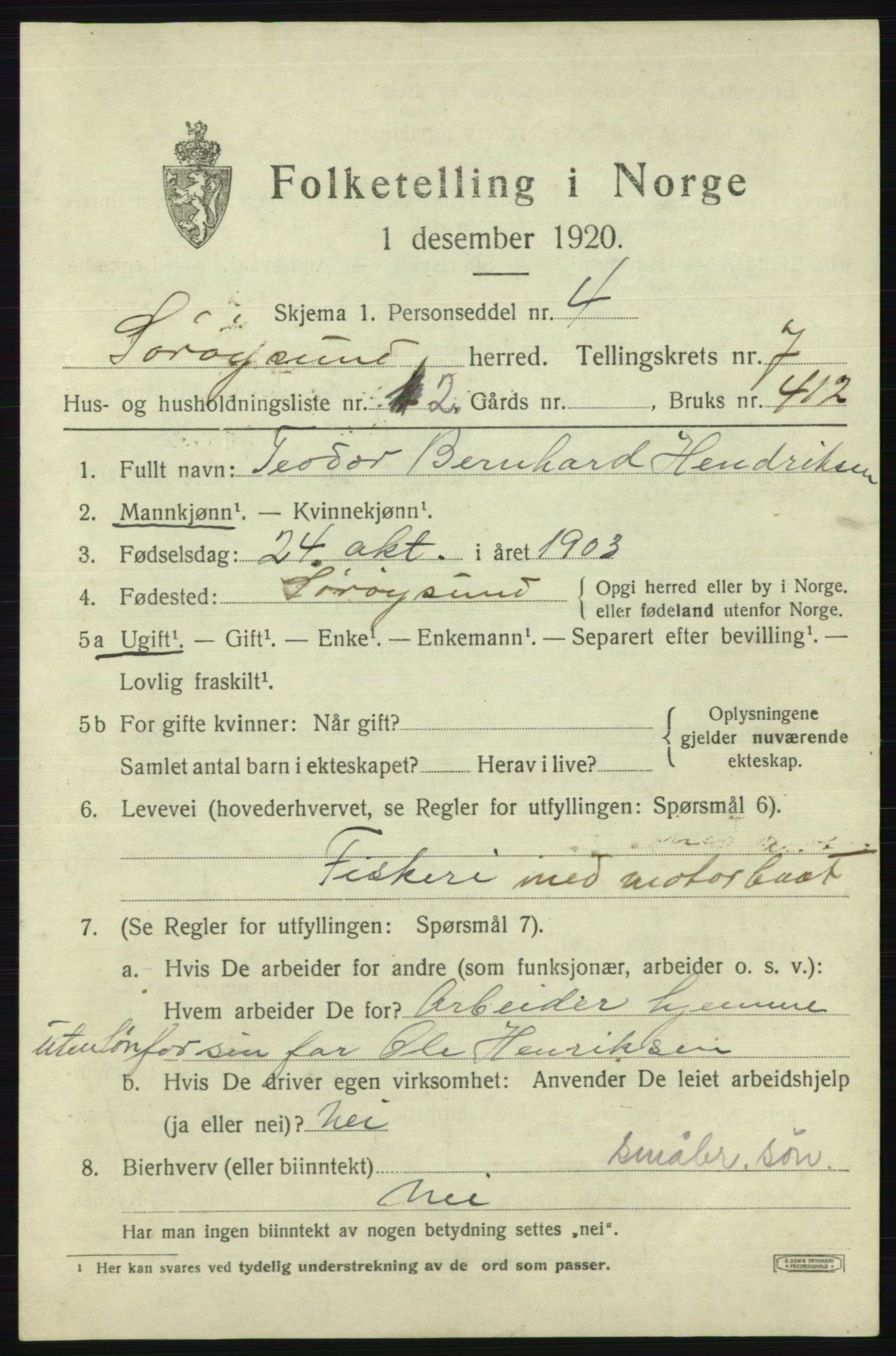 SATØ, 1920 census for Sørøysund rural district, 1920, p. 2802