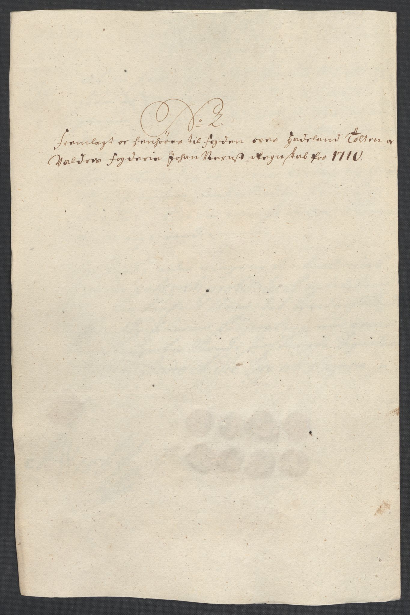 Rentekammeret inntil 1814, Reviderte regnskaper, Fogderegnskap, RA/EA-4092/R18/L1307: Fogderegnskap Hadeland, Toten og Valdres, 1710, p. 22