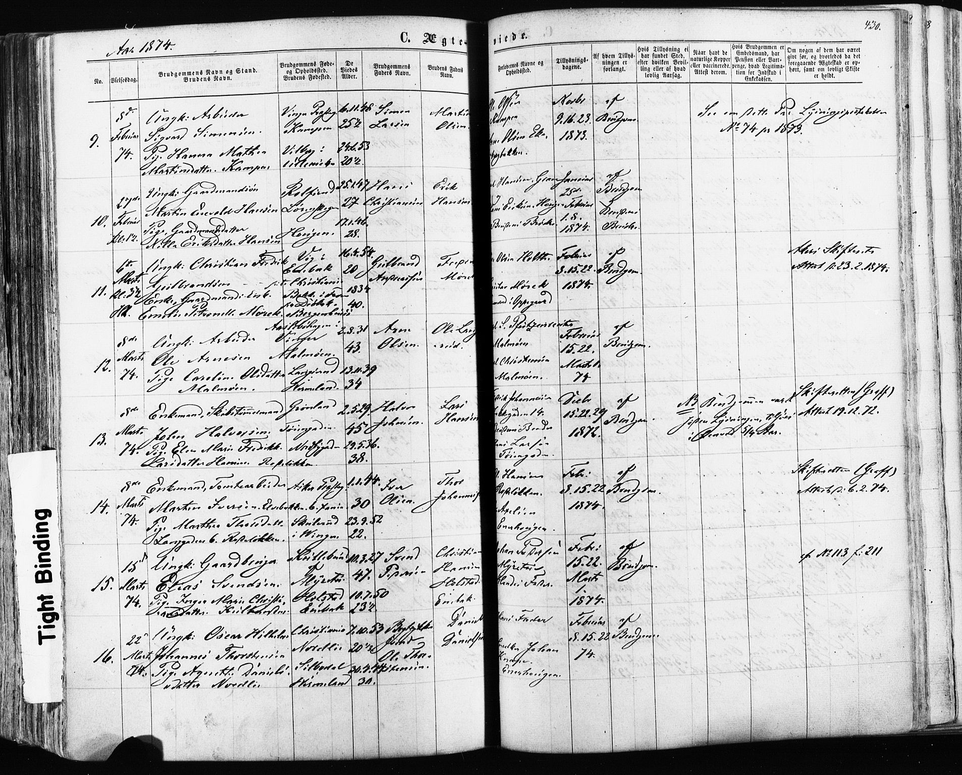 Østre Aker prestekontor Kirkebøker, SAO/A-10840/F/Fa/L0003: Parish register (official) no. I 3, 1869-1875, p. 430