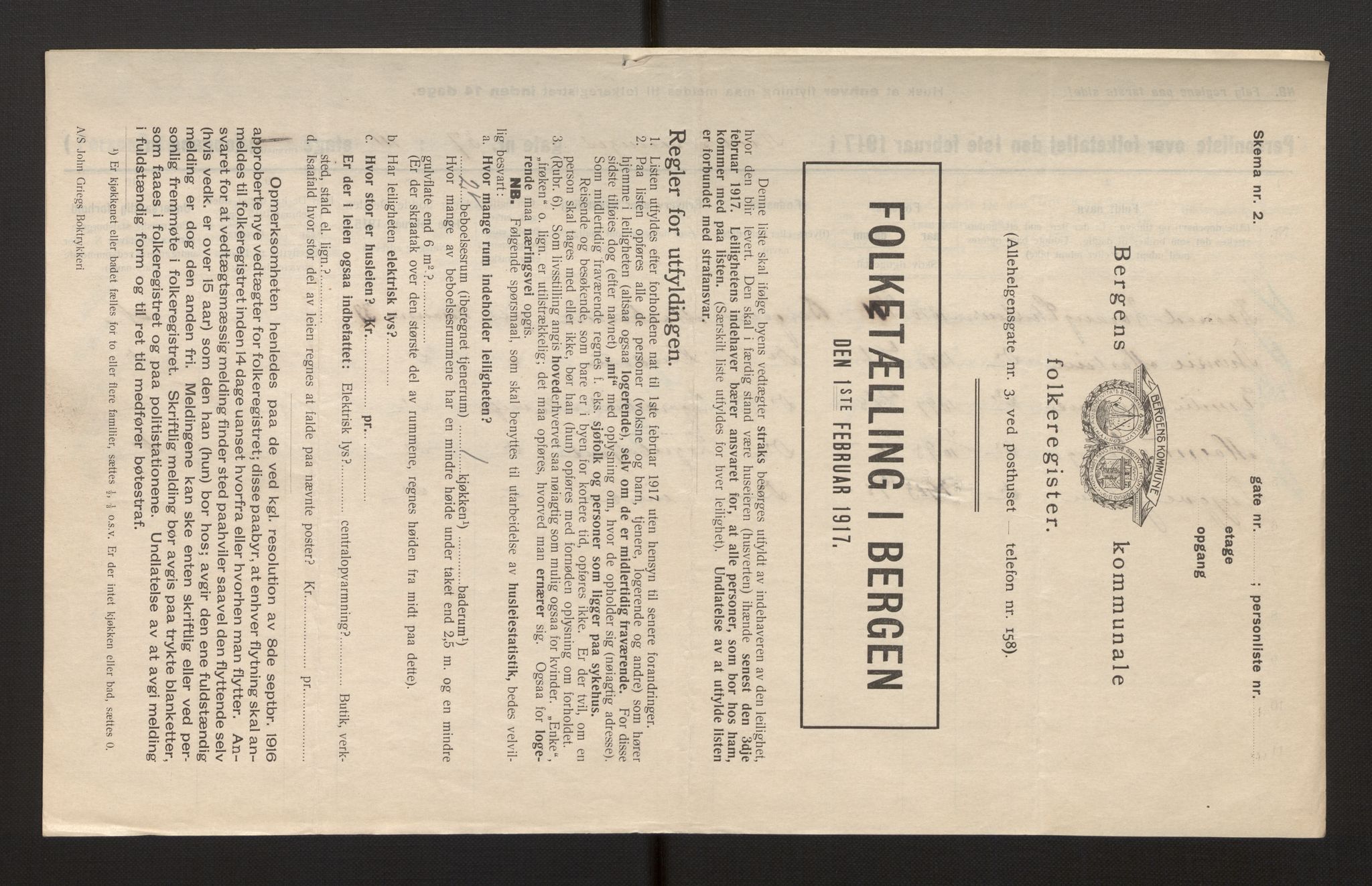 SAB, Municipal Census 1917 for Bergen, 1917, p. 18831