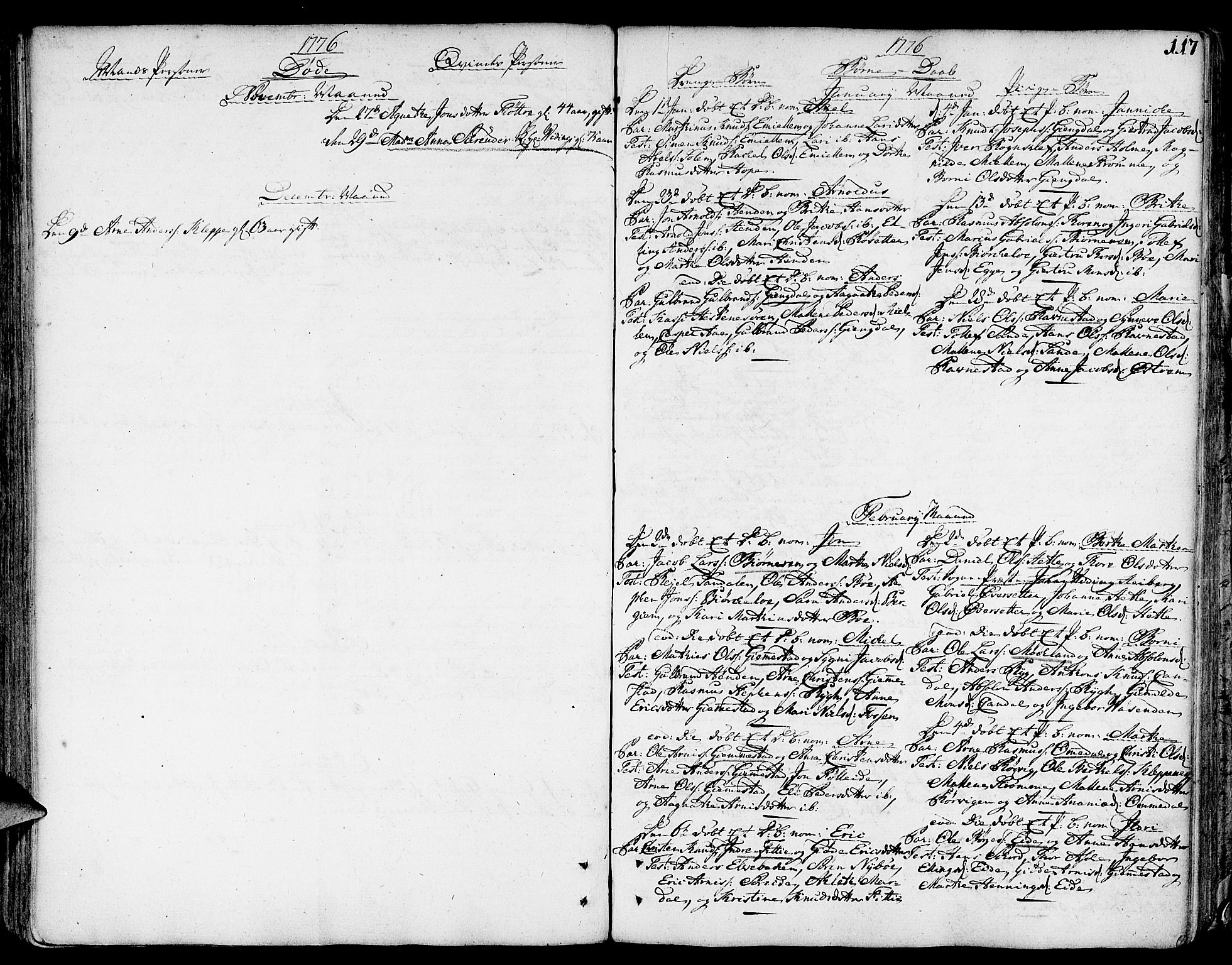 Gloppen sokneprestembete, AV/SAB-A-80101/H/Haa/Haaa/L0004: Parish register (official) no. A 4, 1758-1784, p. 117