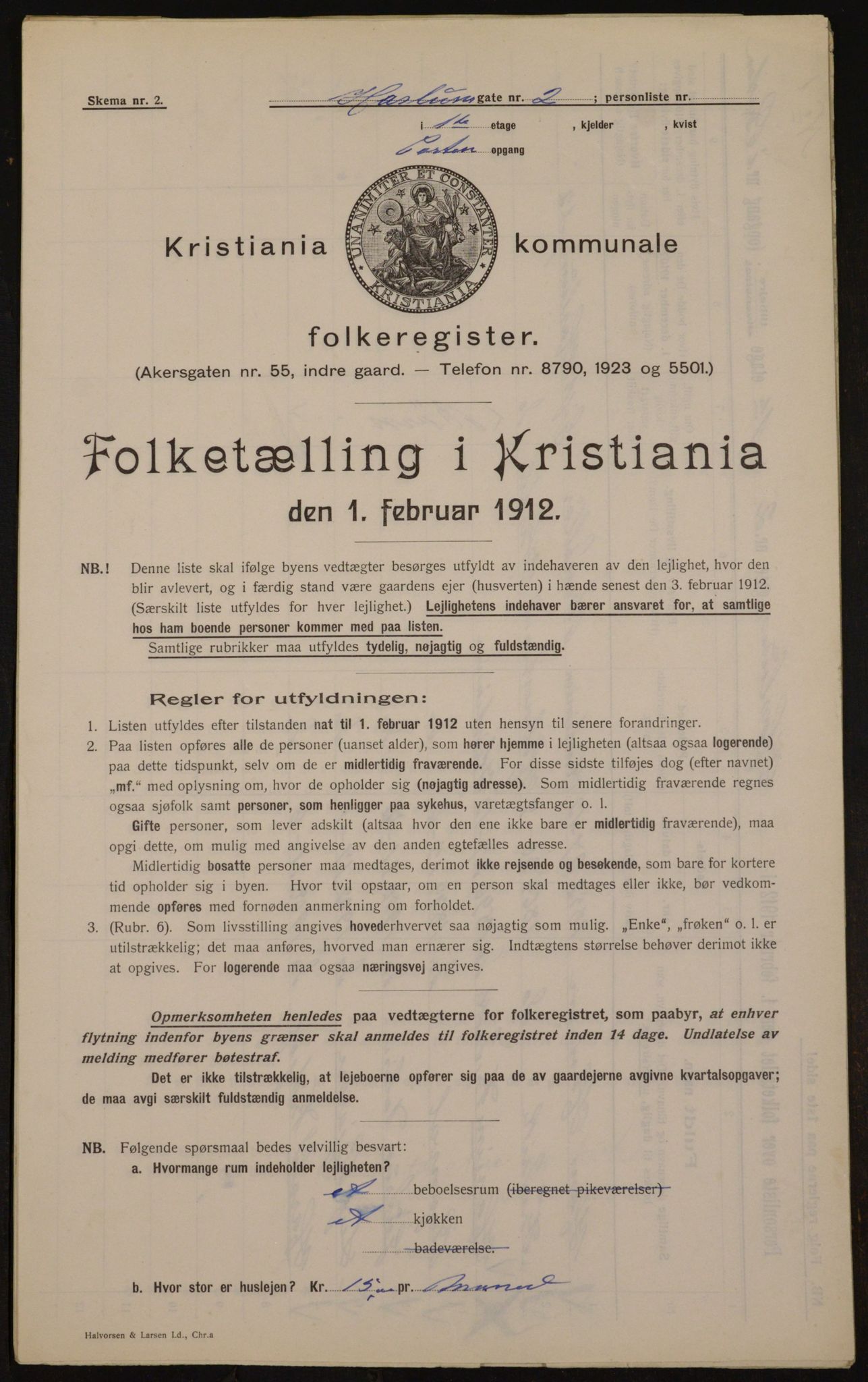 OBA, Municipal Census 1912 for Kristiania, 1912, p. 35251