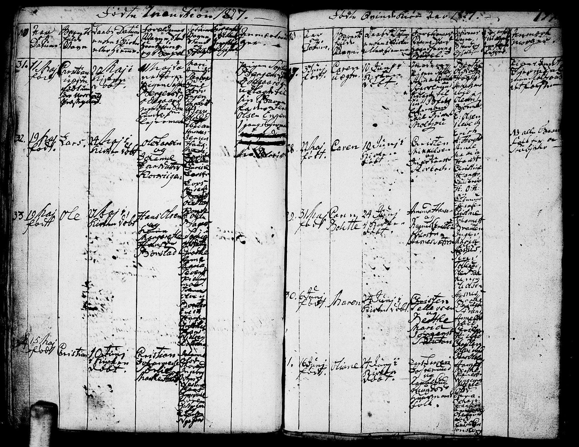 Aurskog prestekontor Kirkebøker, AV/SAO-A-10304a/F/Fa/L0005: Parish register (official) no. I 5, 1814-1829, p. 177