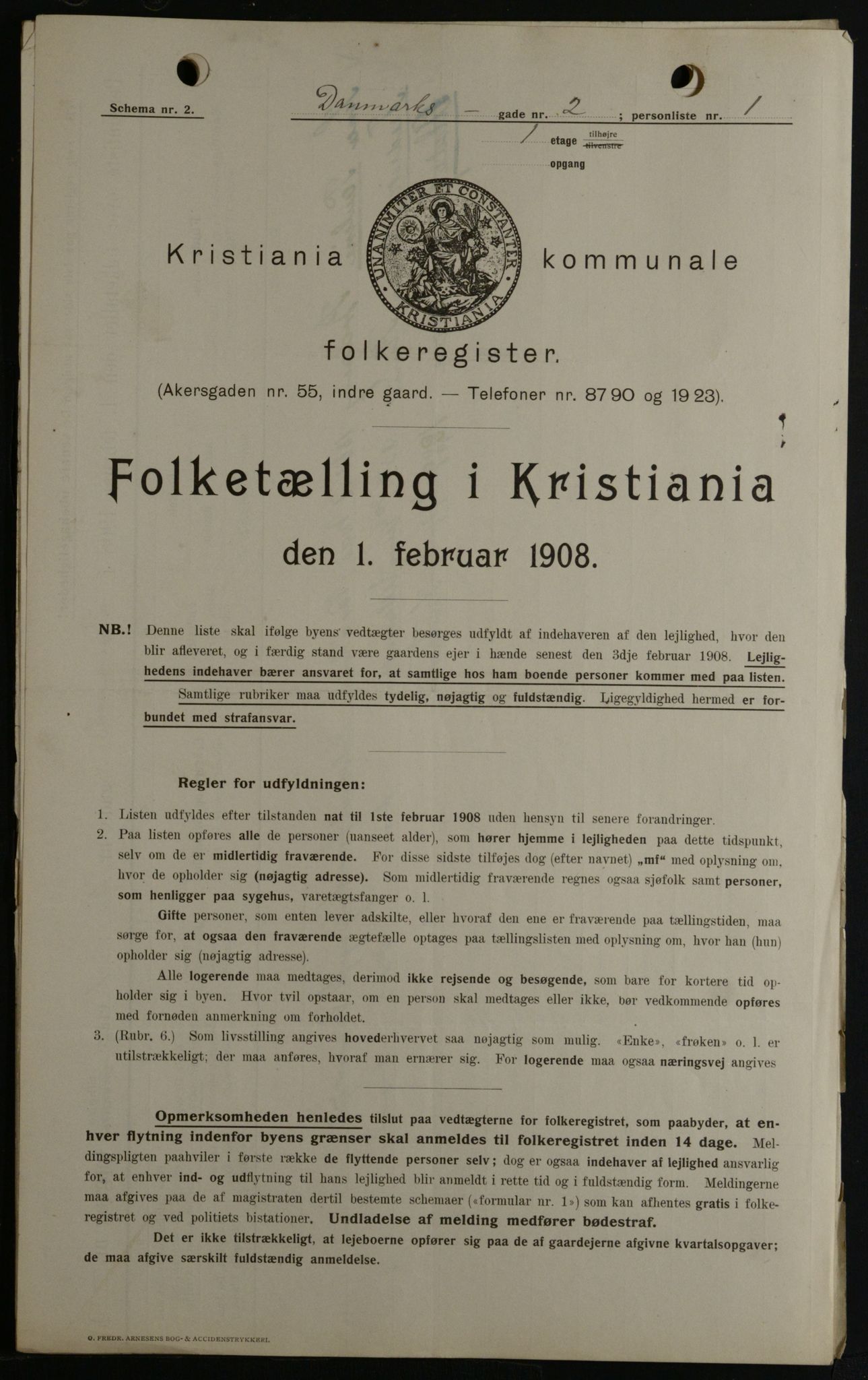 OBA, Municipal Census 1908 for Kristiania, 1908, p. 13631