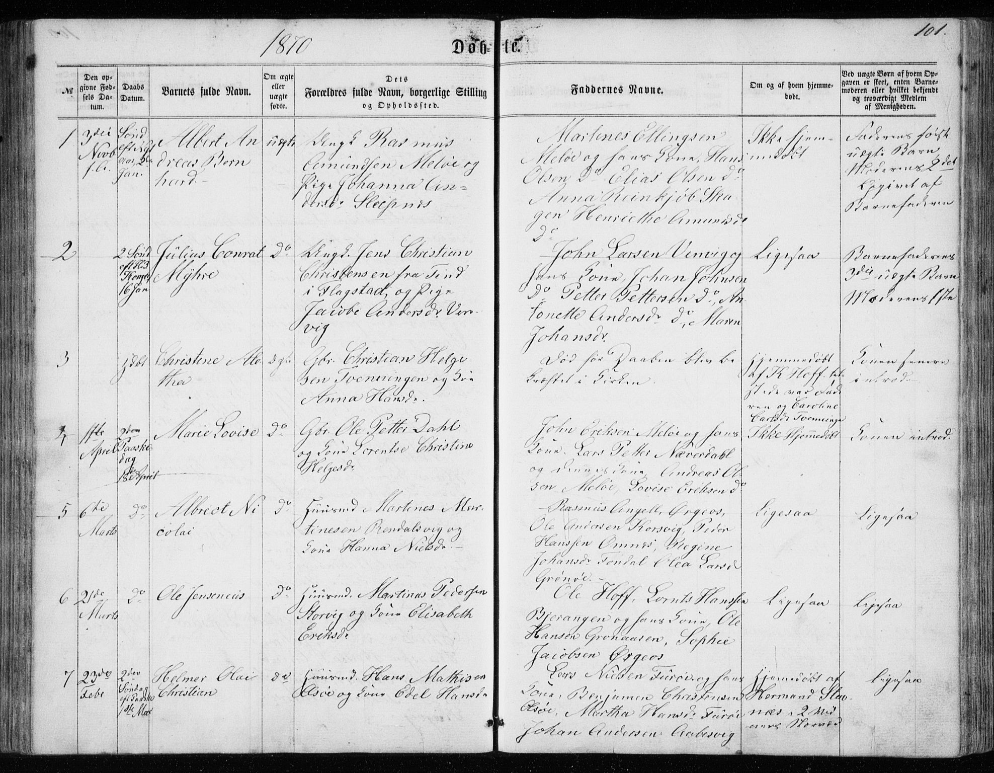 Ministerialprotokoller, klokkerbøker og fødselsregistre - Nordland, SAT/A-1459/843/L0634: Parish register (copy) no. 843C03, 1860-1884, p. 101
