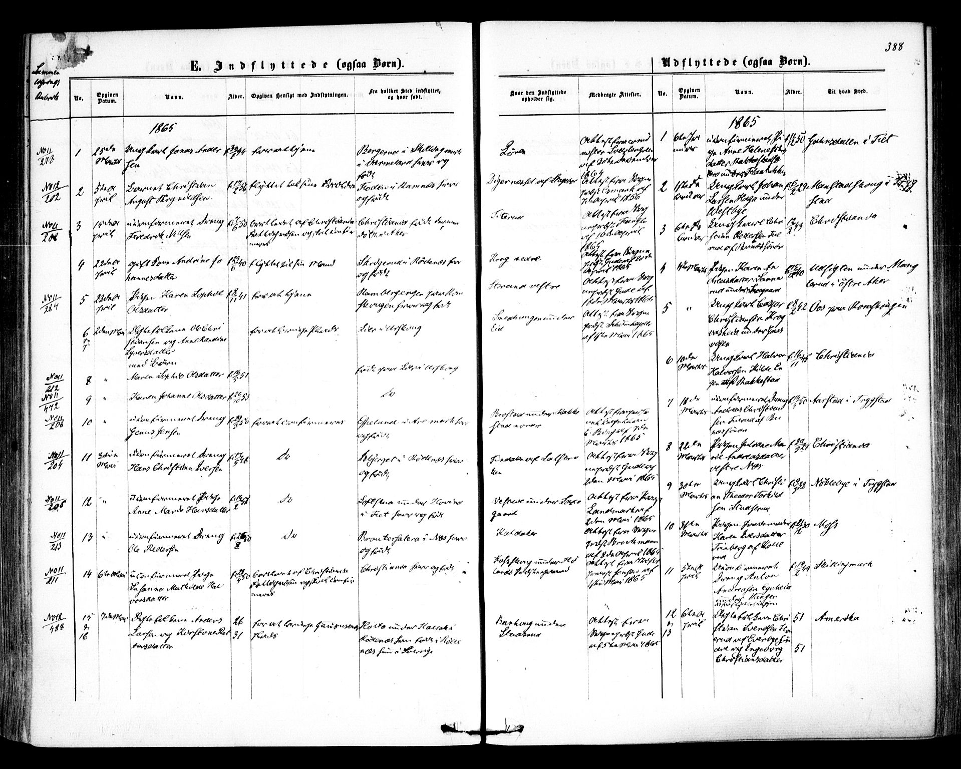 Høland prestekontor Kirkebøker, AV/SAO-A-10346a/F/Fa/L0011: Parish register (official) no. I 11, 1862-1869, p. 388