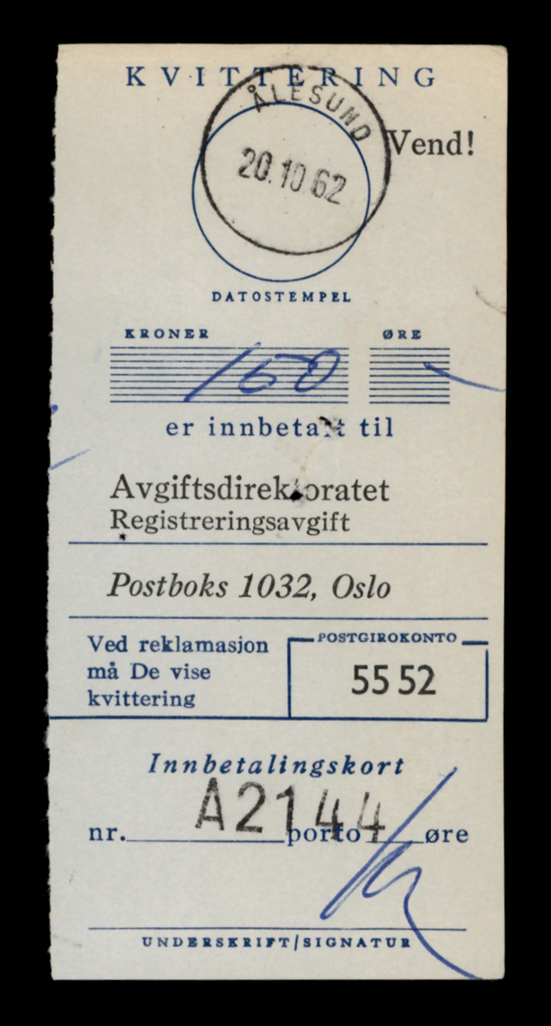 Møre og Romsdal vegkontor - Ålesund trafikkstasjon, SAT/A-4099/F/Fe/L0003: Registreringskort for kjøretøy T 232 - T 340, 1927-1998, p. 2654