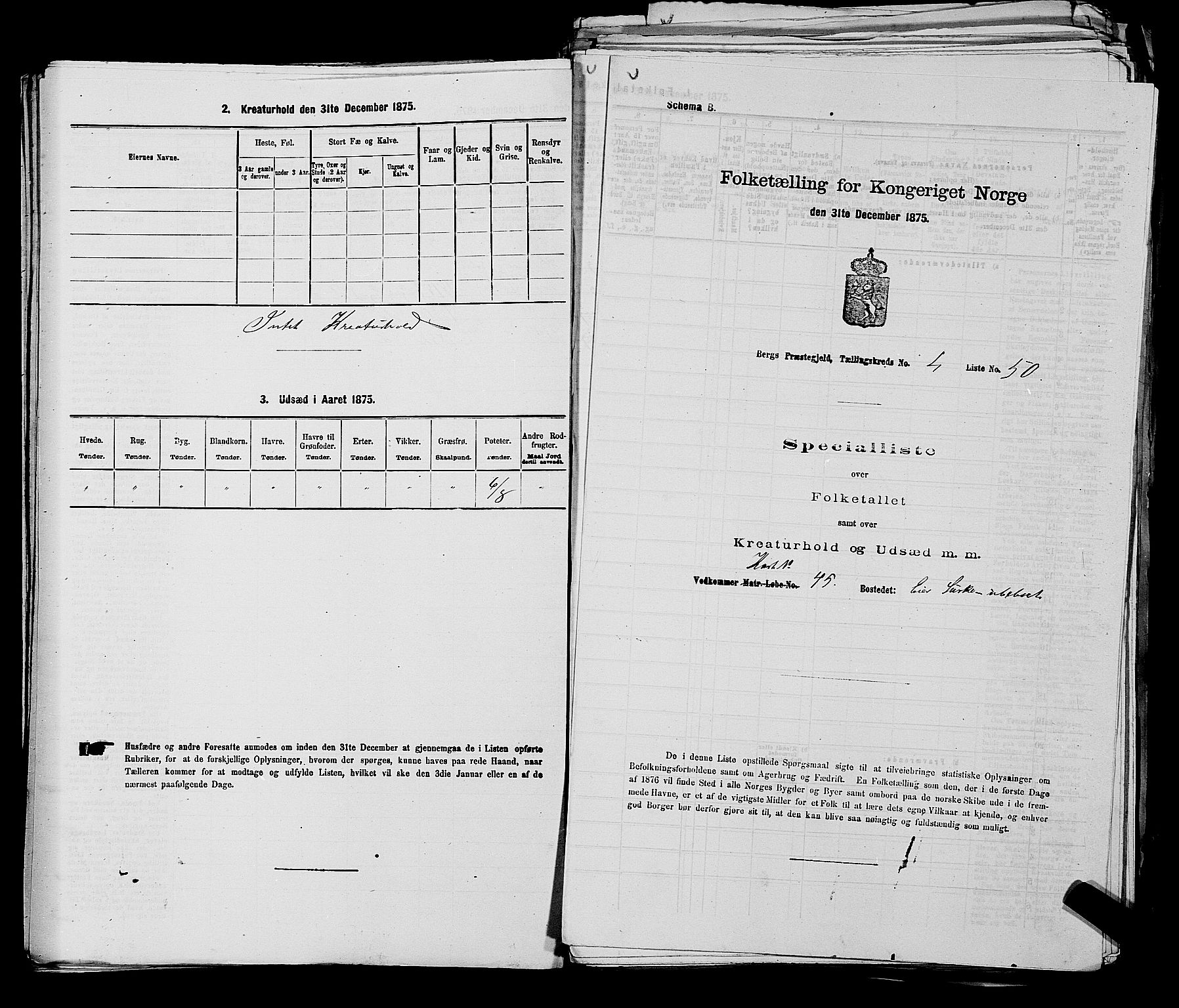 RA, 1875 census for 0116P Berg, 1875, p. 481