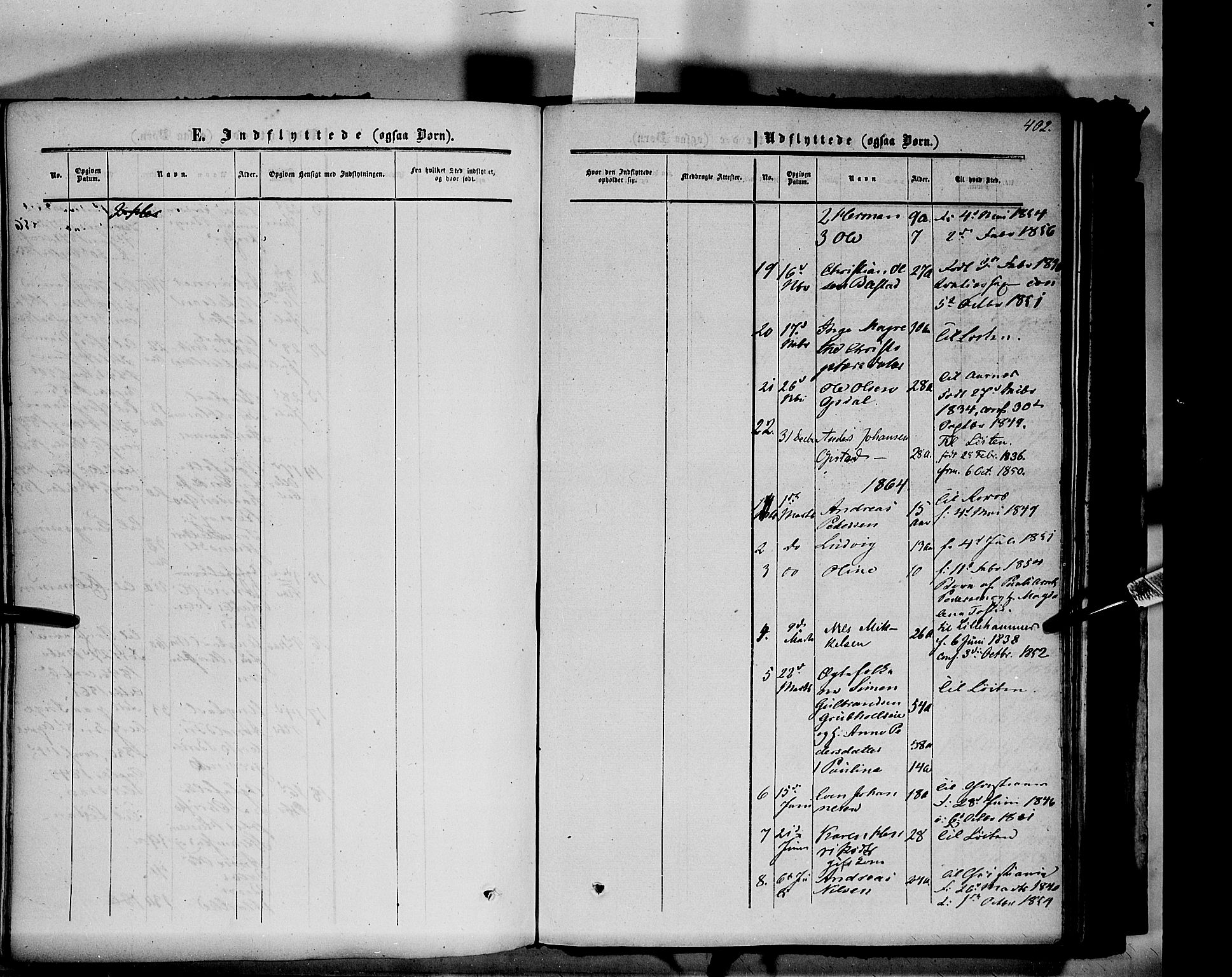 Vang prestekontor, Hedmark, SAH/PREST-008/H/Ha/Haa/L0012: Parish register (official) no. 12, 1855-1870, p. 402