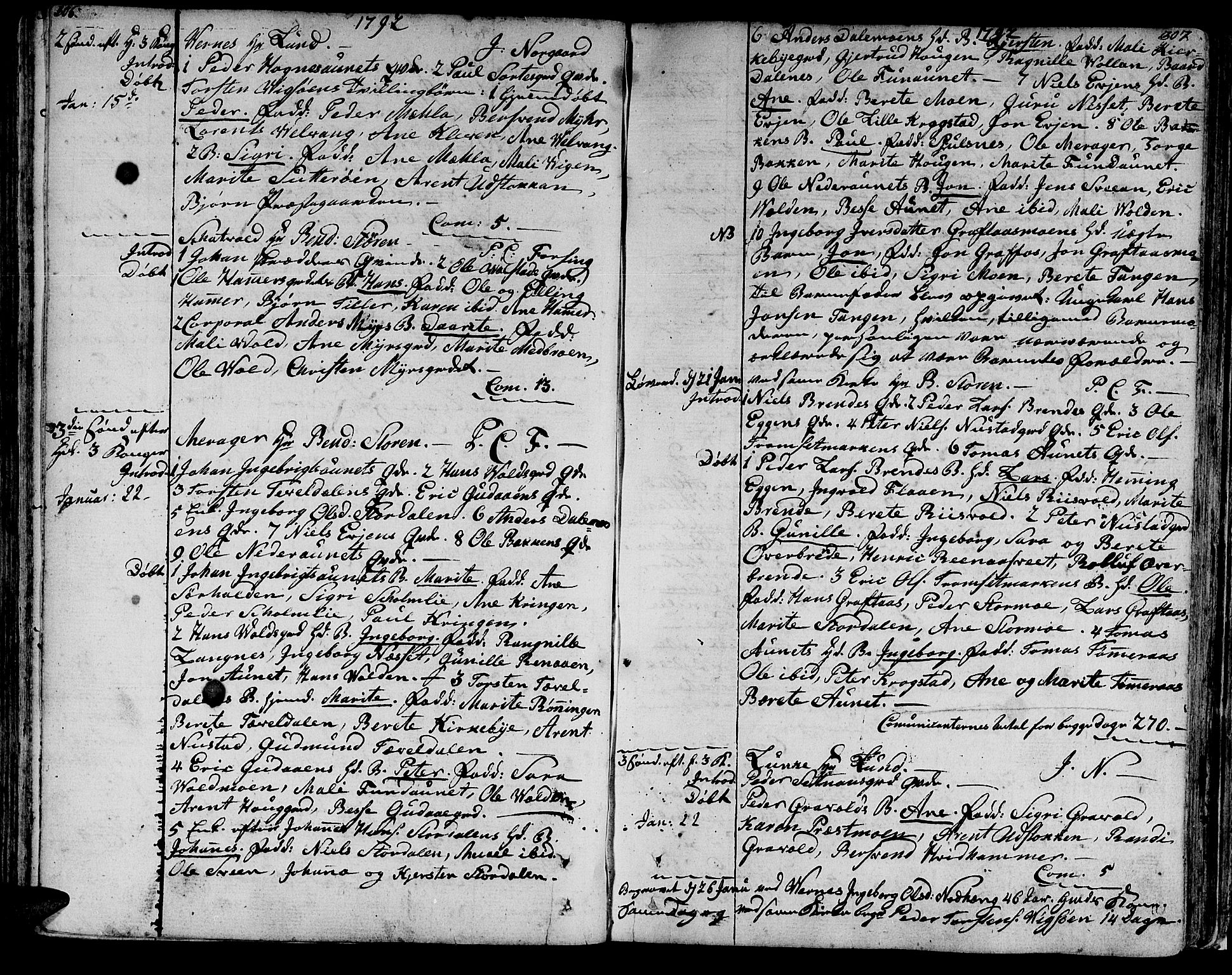 Ministerialprotokoller, klokkerbøker og fødselsregistre - Nord-Trøndelag, SAT/A-1458/709/L0059: Parish register (official) no. 709A06, 1781-1797, p. 306-307