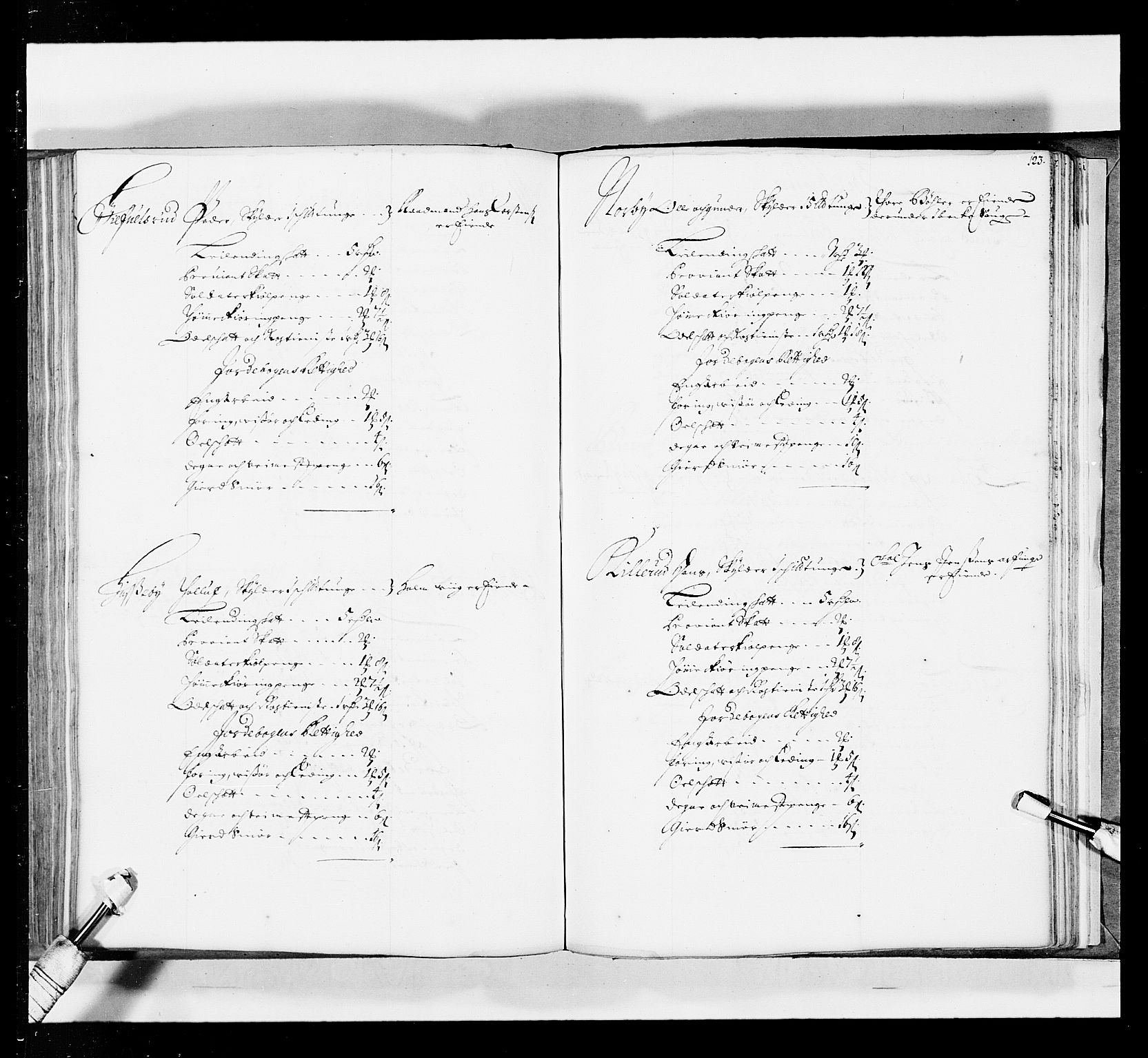 Stattholderembetet 1572-1771, AV/RA-EA-2870/Ek/L0035/0001: Jordebøker 1662-1720: / Matrikkel for Nedre Romerike, 1695, p. 122b-123a