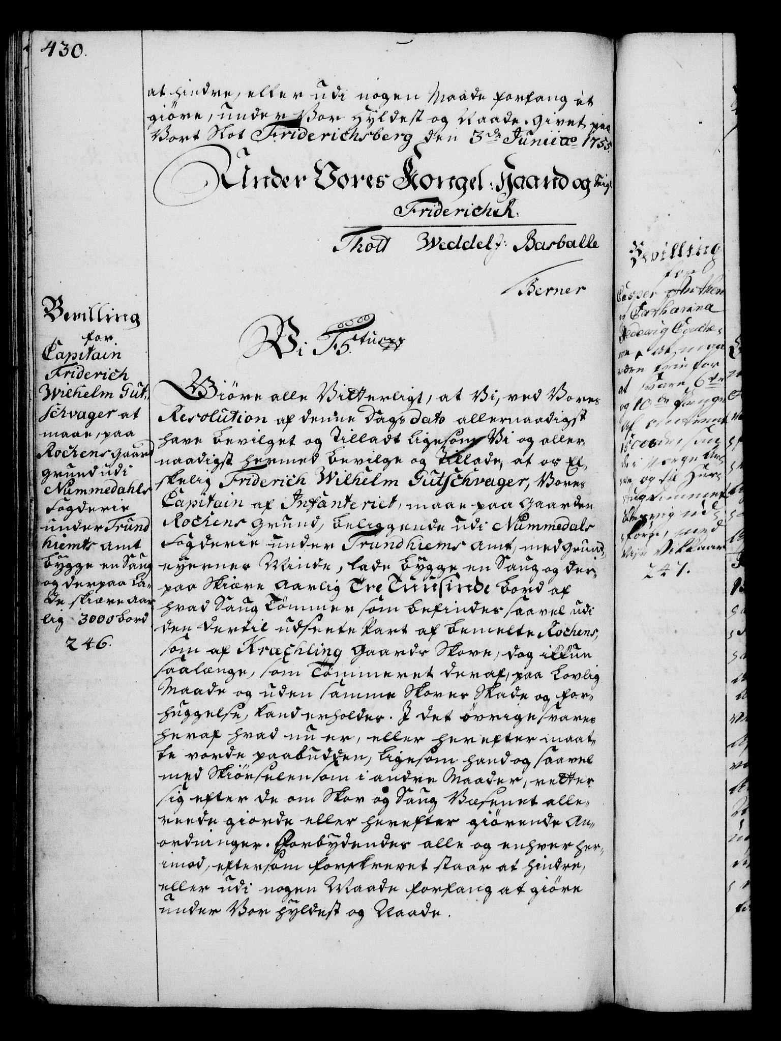 Rentekammeret, Kammerkanselliet, RA/EA-3111/G/Gg/Gga/L0006: Norsk ekspedisjonsprotokoll med register (merket RK 53.6), 1749-1759, p. 430