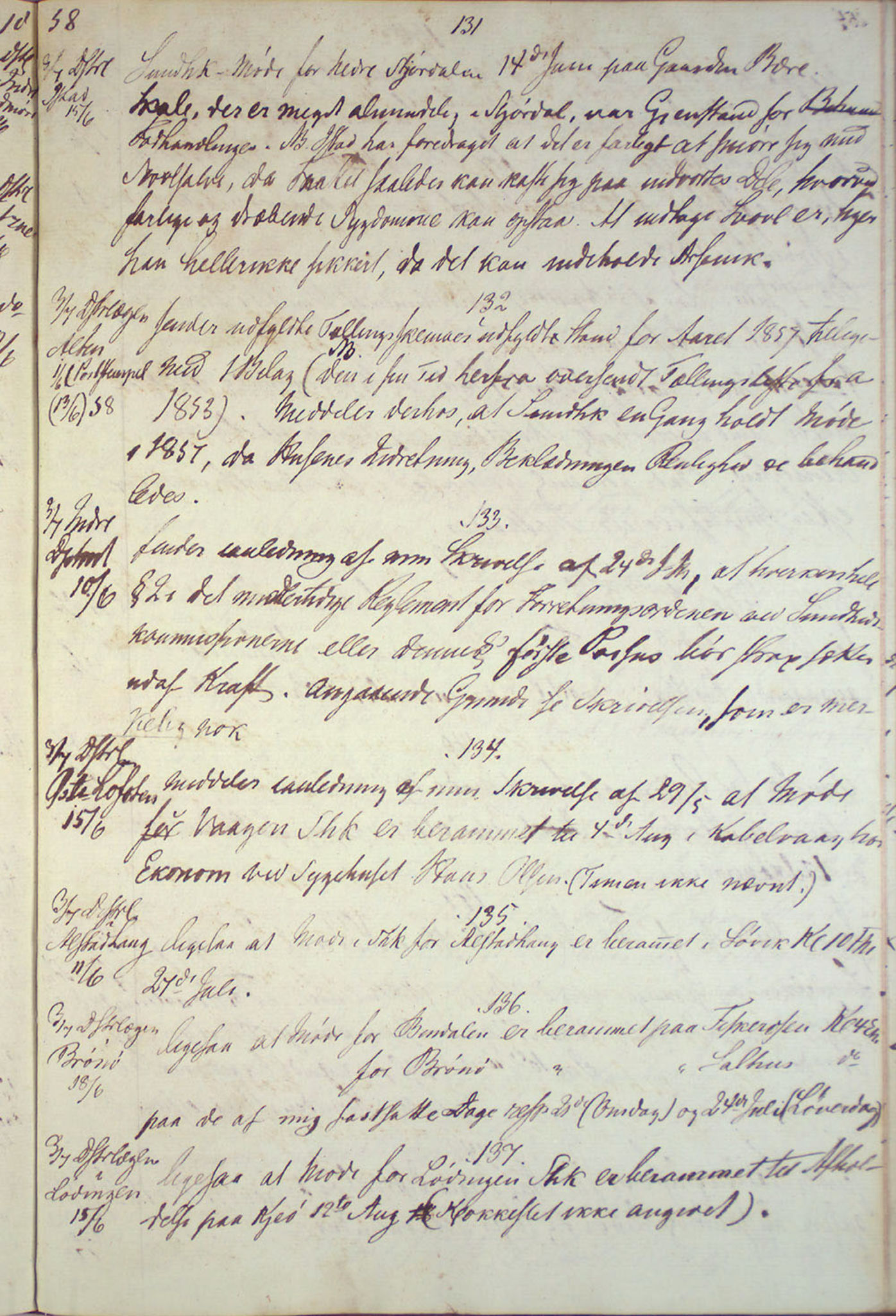 Lepraarkiver - Overlegen for den spedalske sykdom, AV/SAB-A-61001/B.c/L0001: Journal, 1854-1859, p. 255