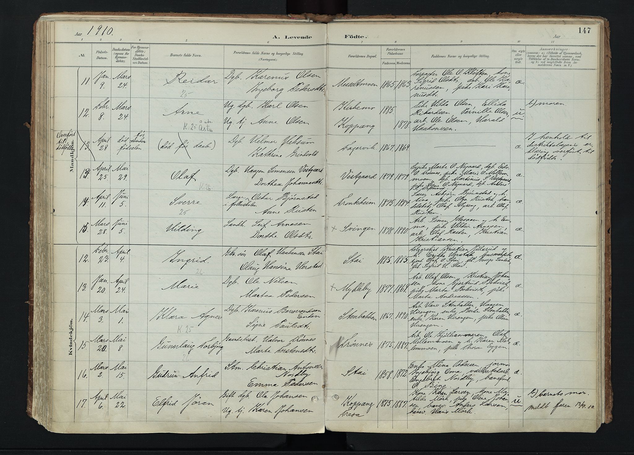 Stor-Elvdal prestekontor, AV/SAH-PREST-052/H/Ha/Haa/L0004: Parish register (official) no. 4, 1890-1922, p. 147