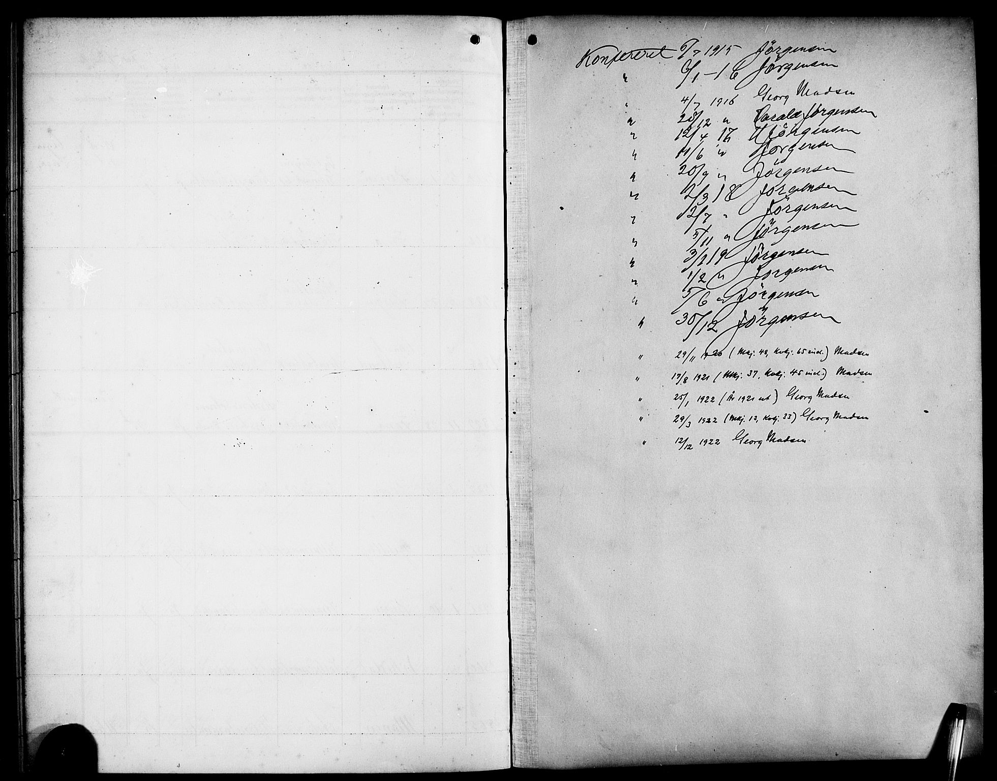 Årstad Sokneprestembete, AV/SAB-A-79301/H/Hab/L0024: Parish register (copy) no. D 1, 1915-1922
