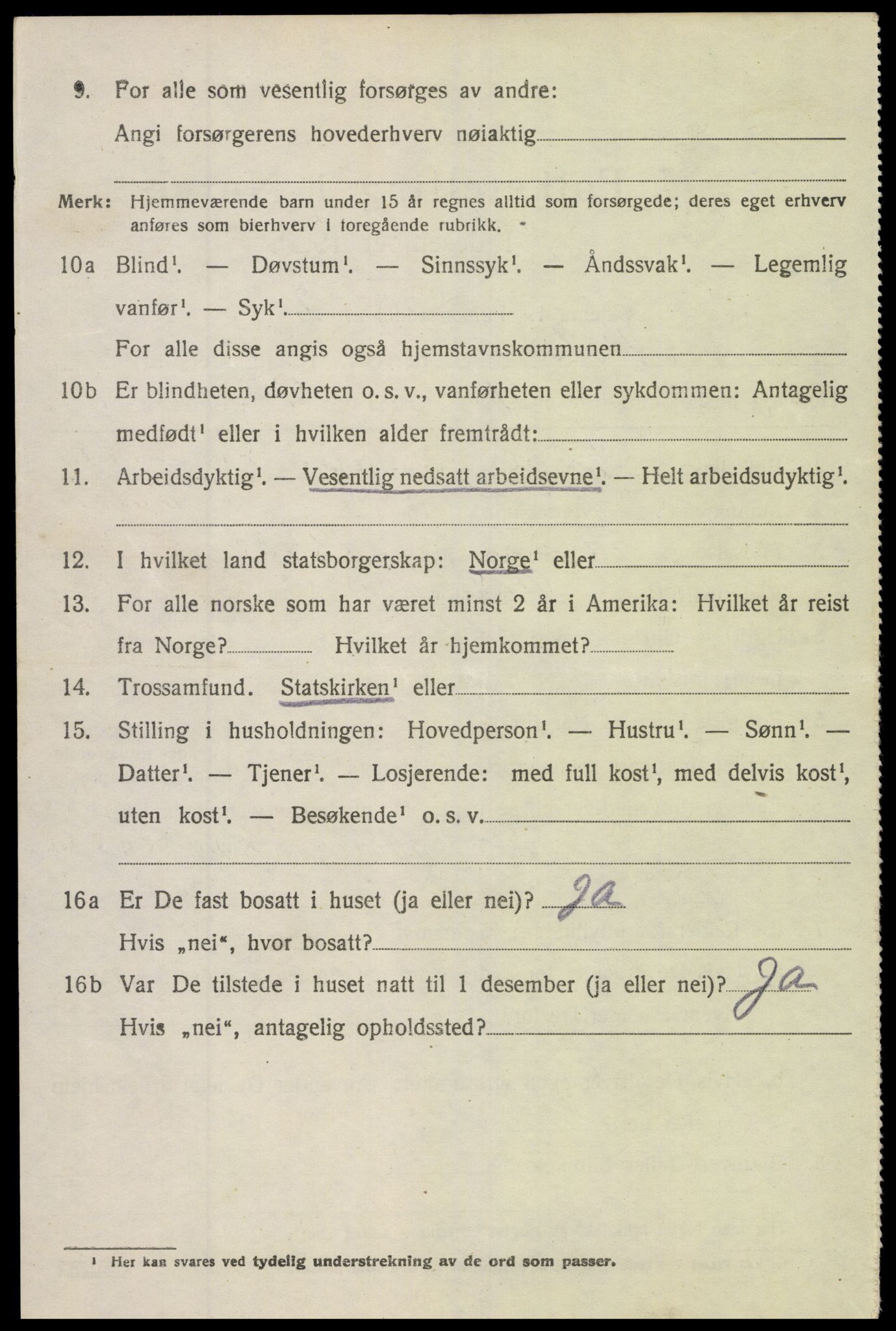 SAK, 1920 census for Holum, 1920, p. 1944