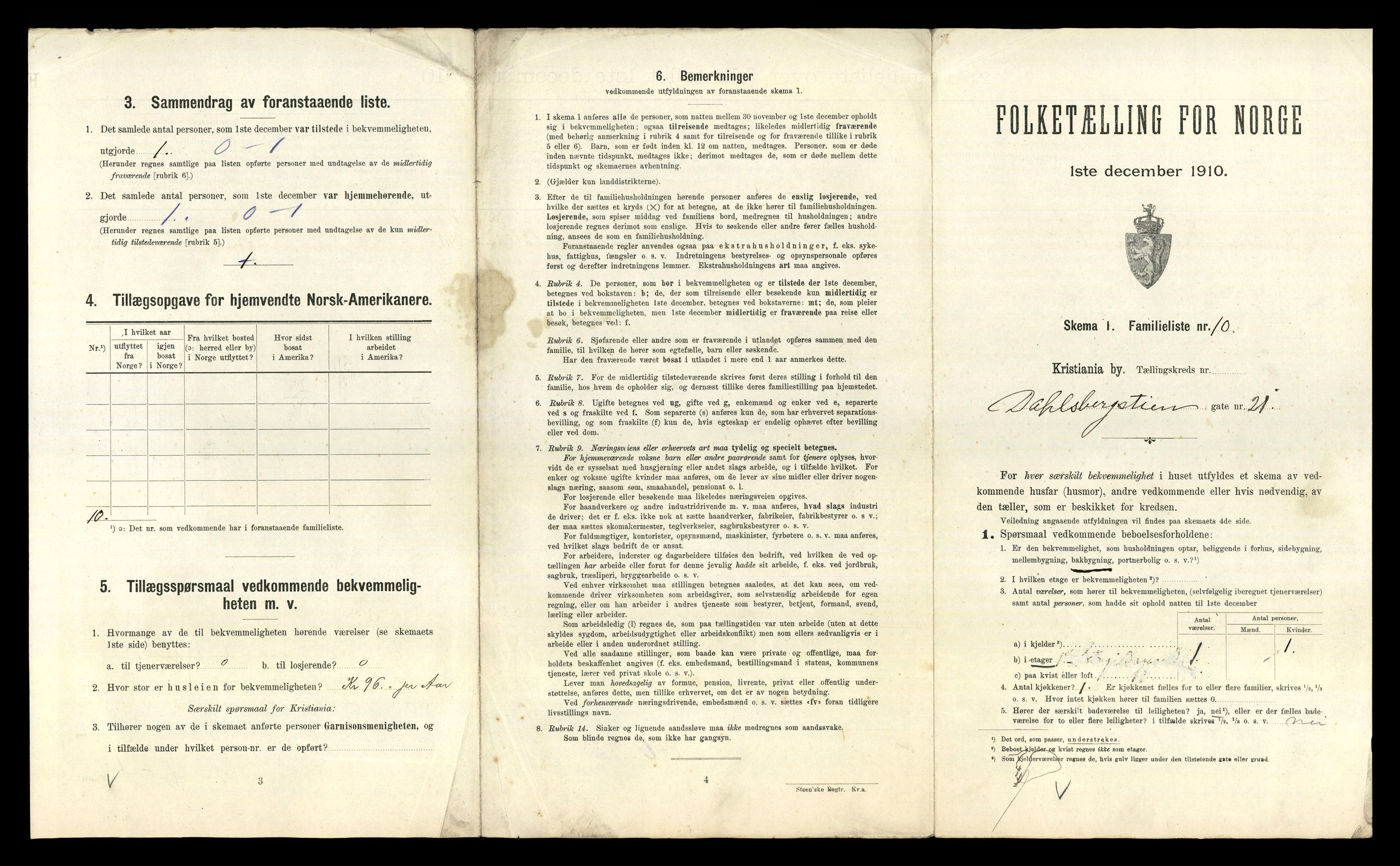 RA, 1910 census for Kristiania, 1910, p. 15081