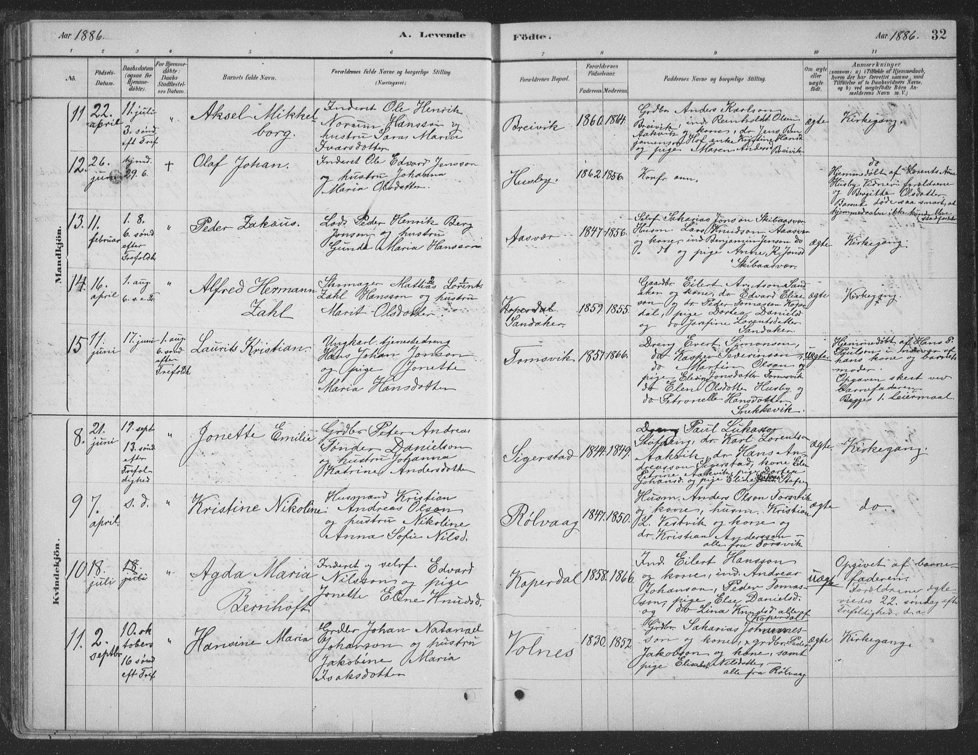 Ministerialprotokoller, klokkerbøker og fødselsregistre - Nordland, SAT/A-1459/835/L0532: Parish register (copy) no. 835C04, 1880-1905, p. 32